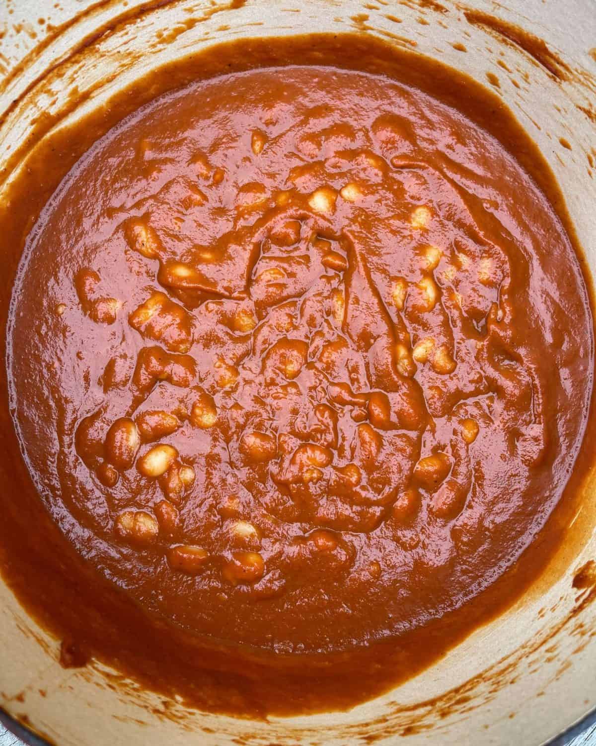 homemade tangy baked beans
