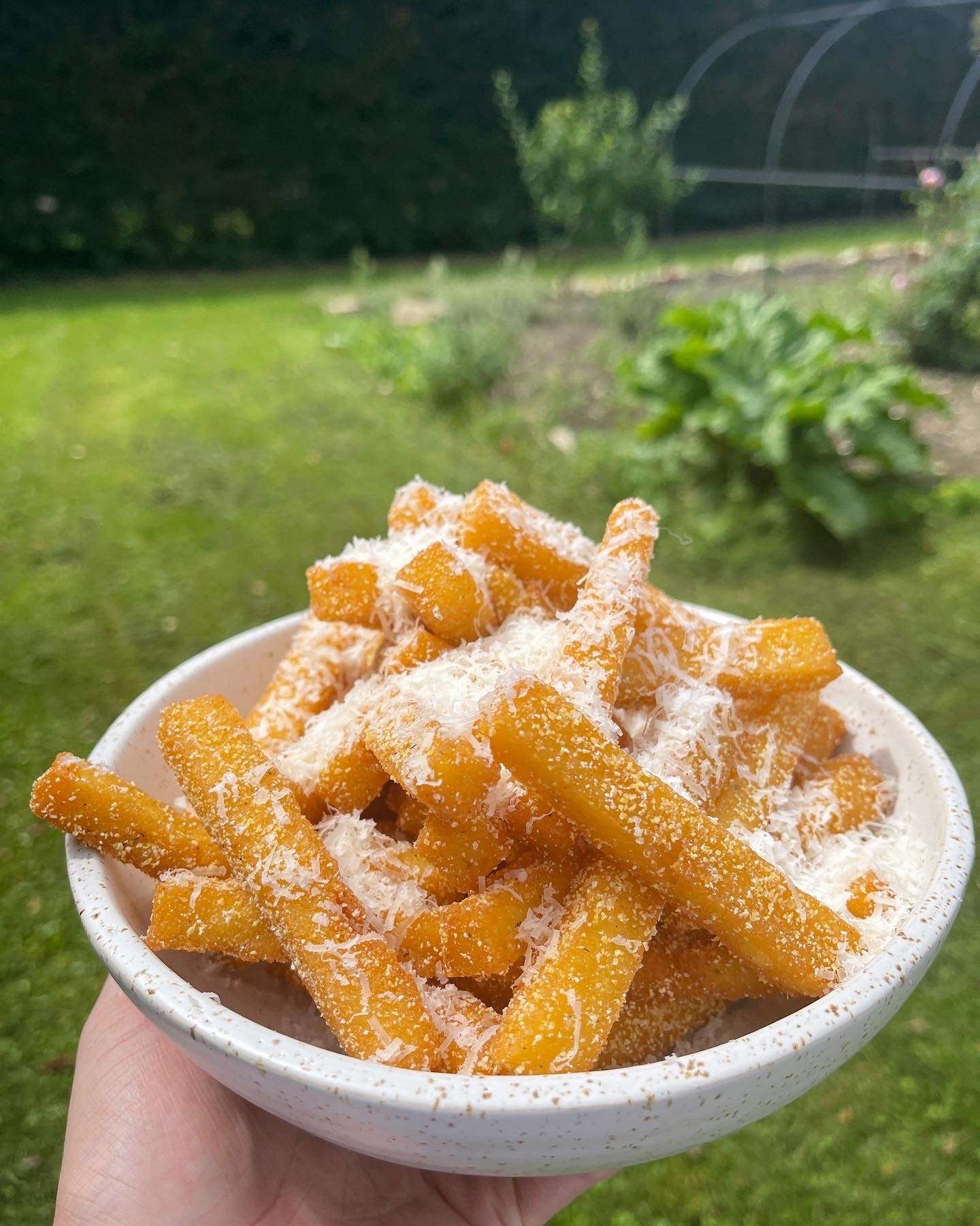 cheese polenta fries taleggio parmesan