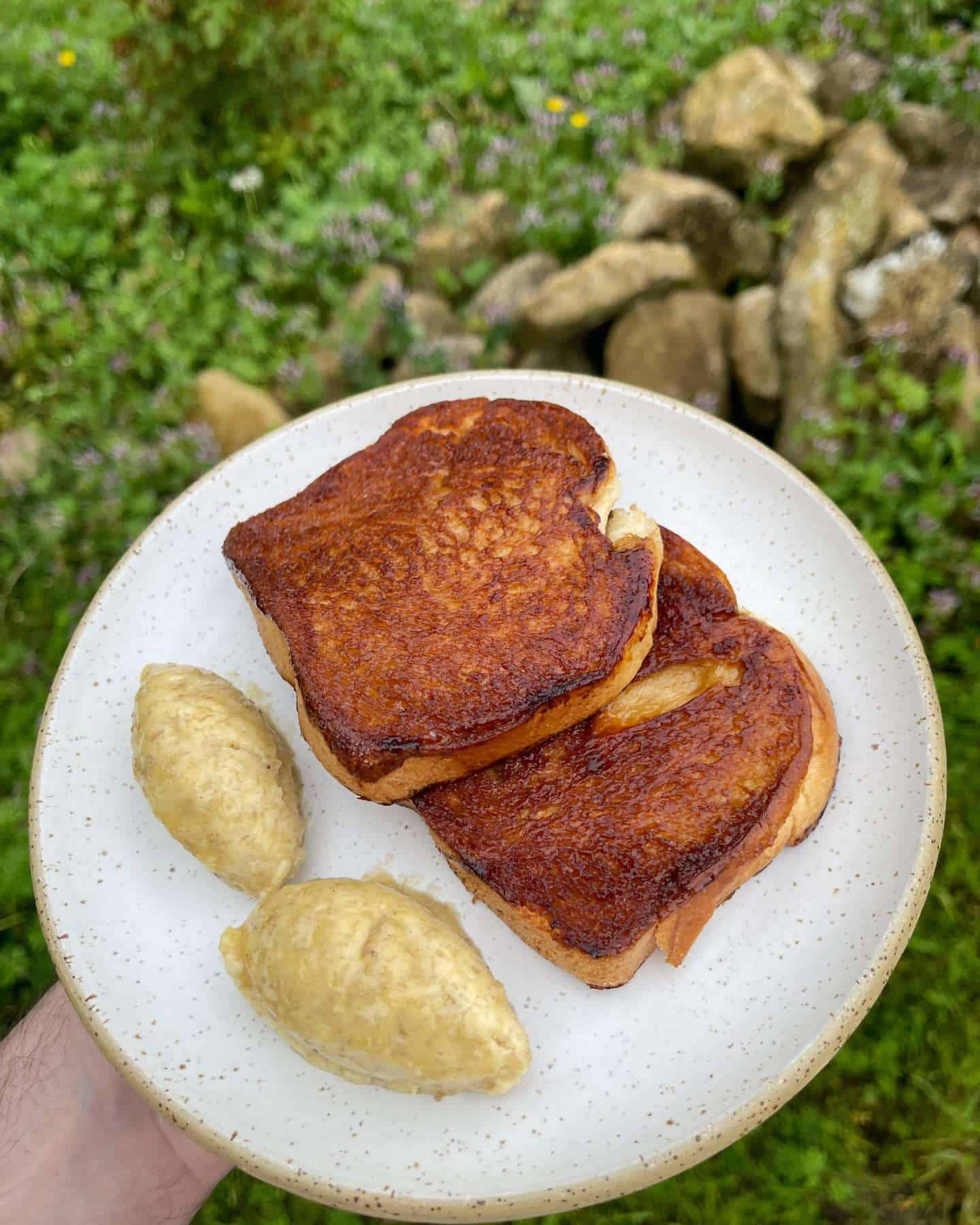 brown sugar toast banana brown butter