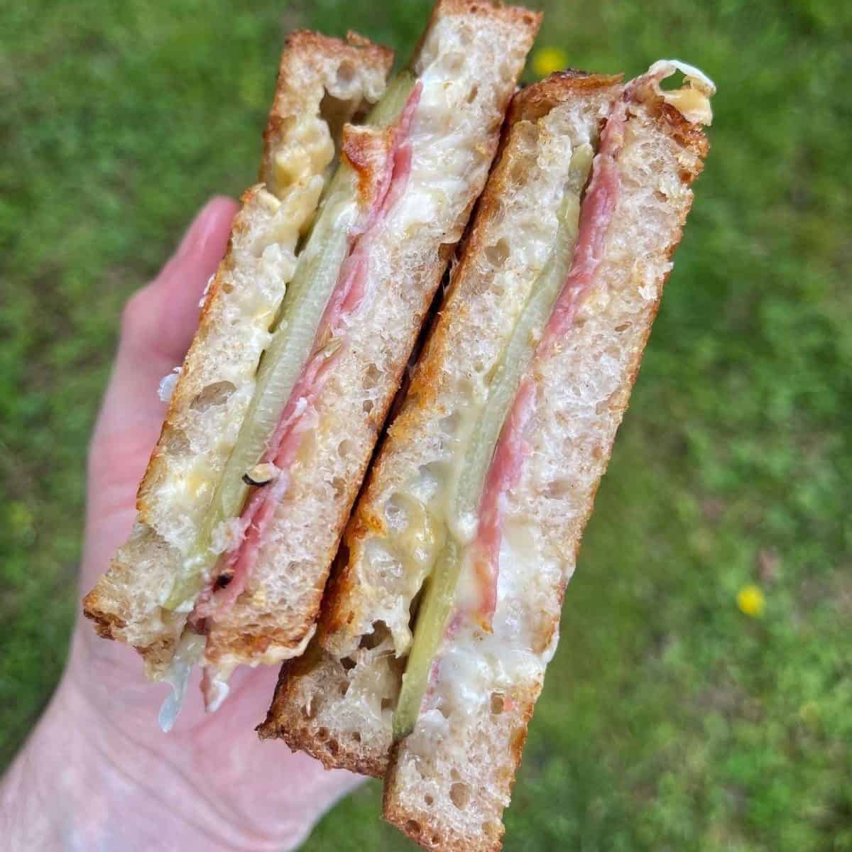 gherkin cheese toastie