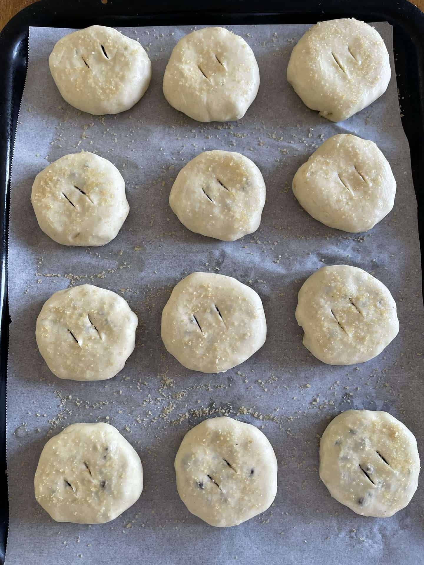 eccles cakes ready for baking