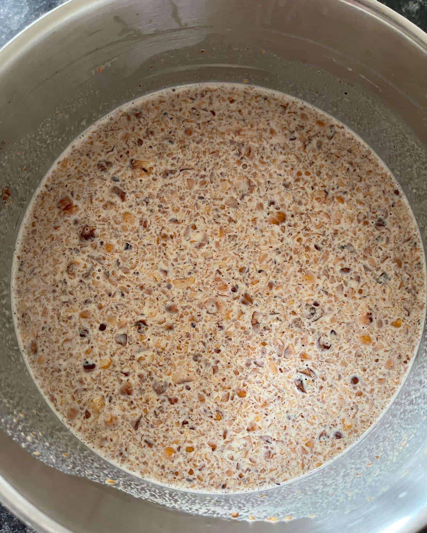 hazelnut infused cream milk
