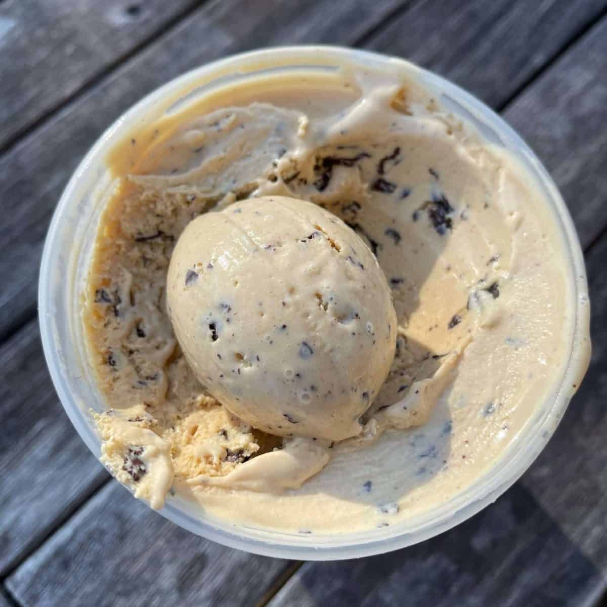 hazelnut ice cream scoop
