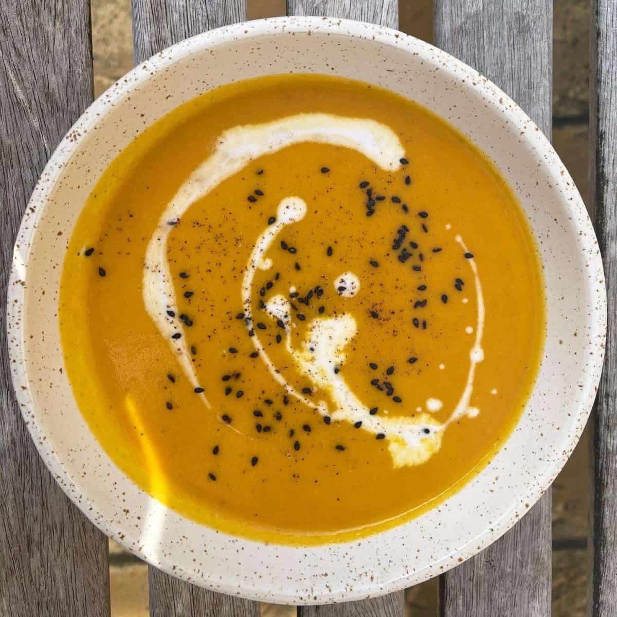 roasted sweet potato & miso soup