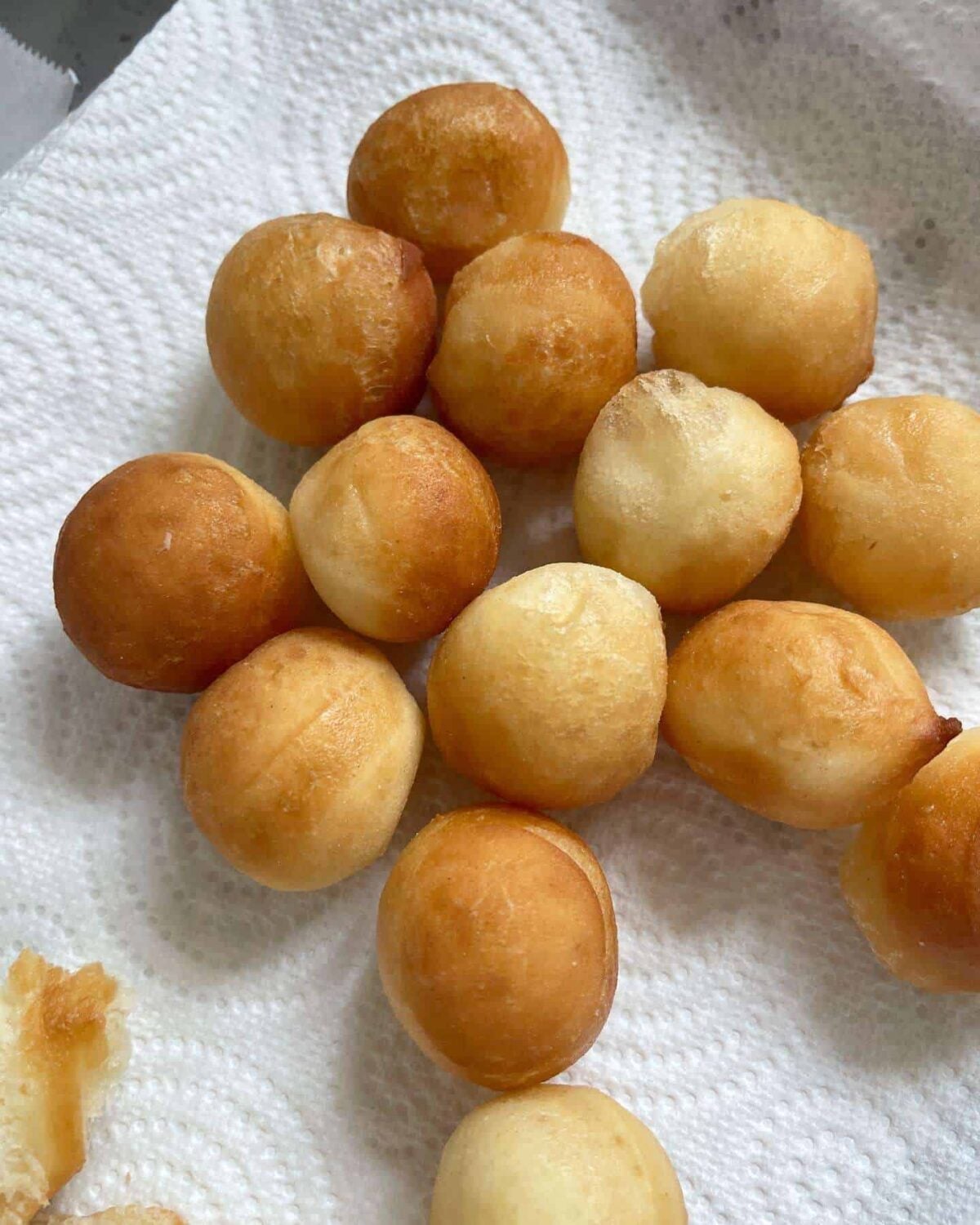 doughnut holes from making ring dougnuts