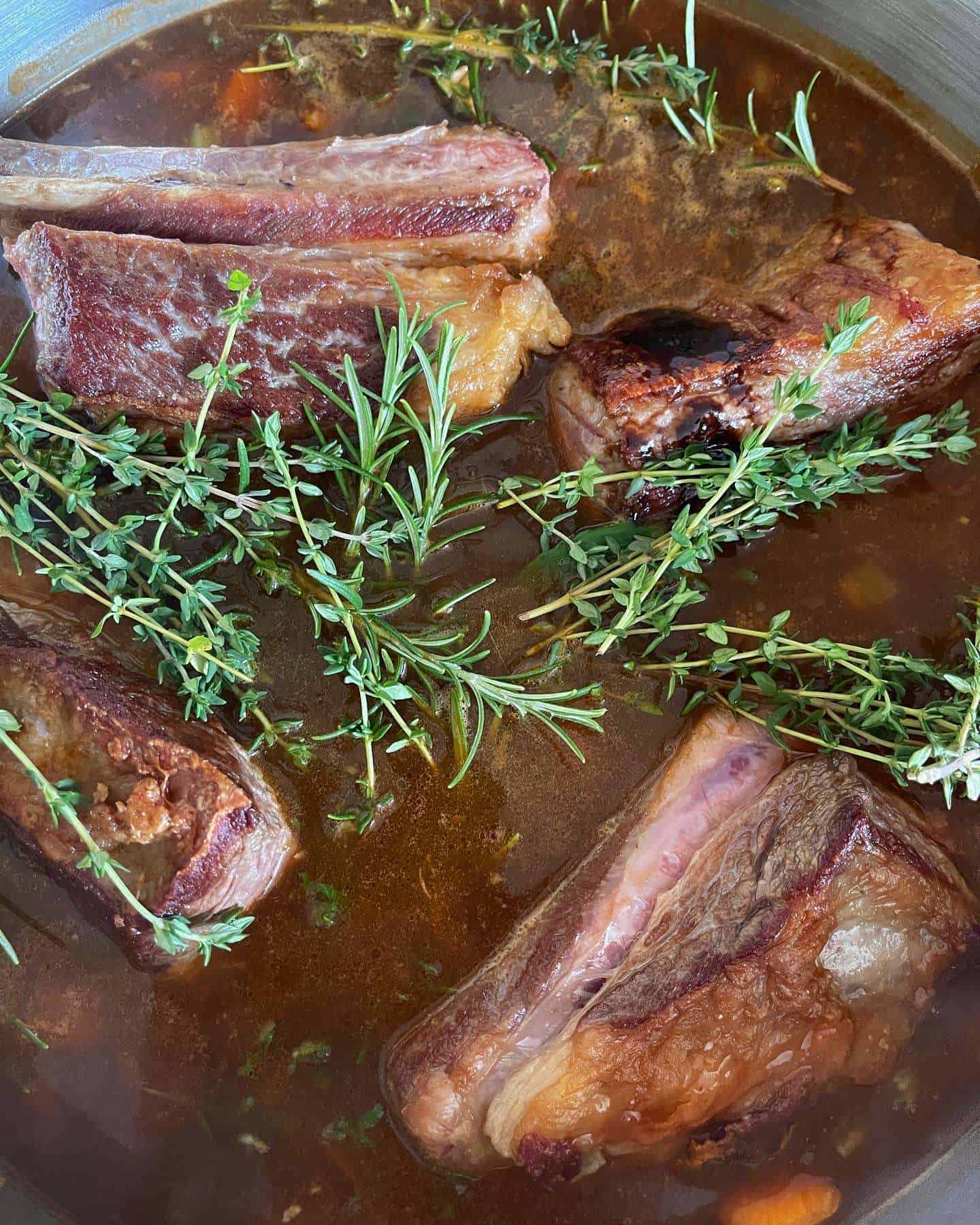 herb and braised beef ribs
