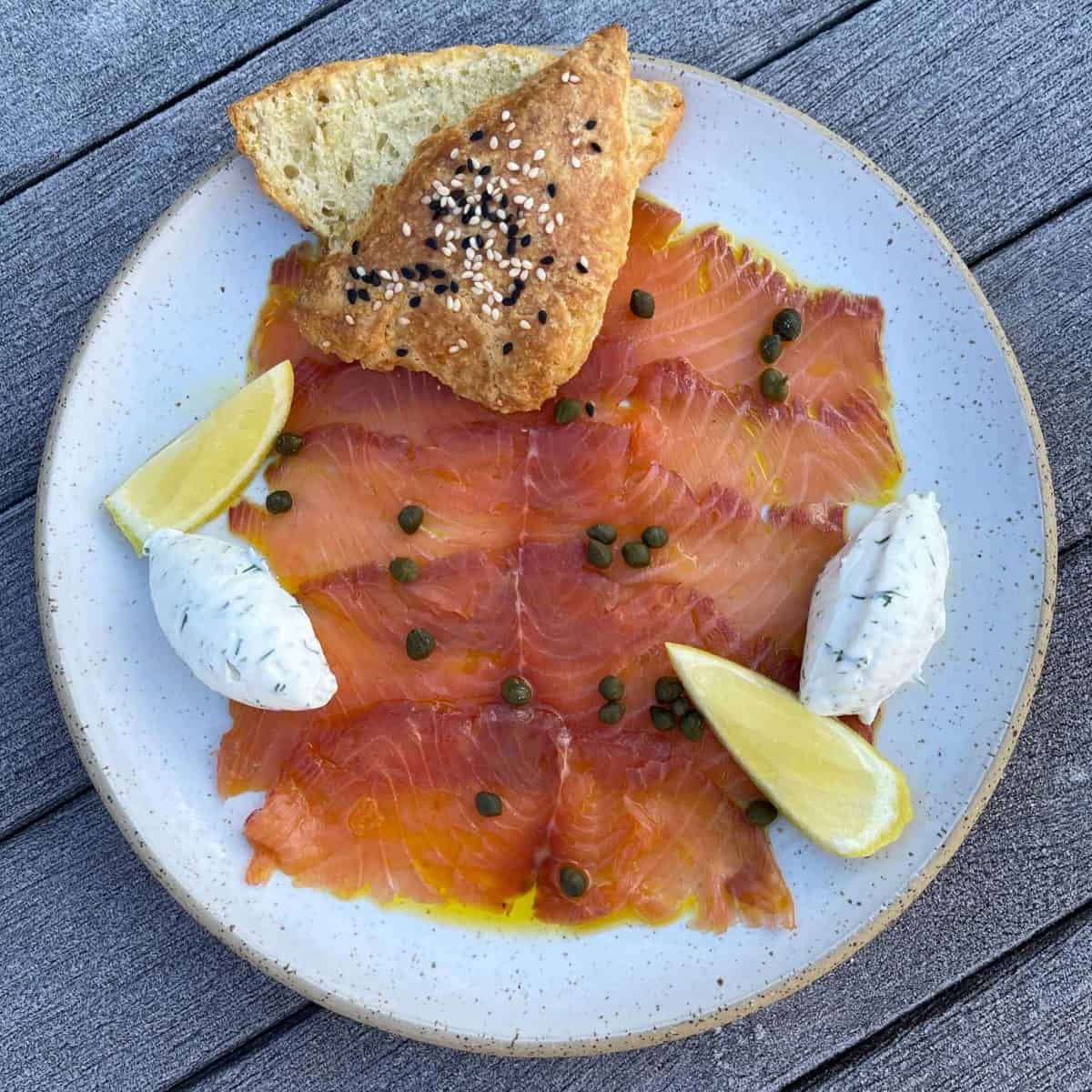 cranberry & orange cured salmon
