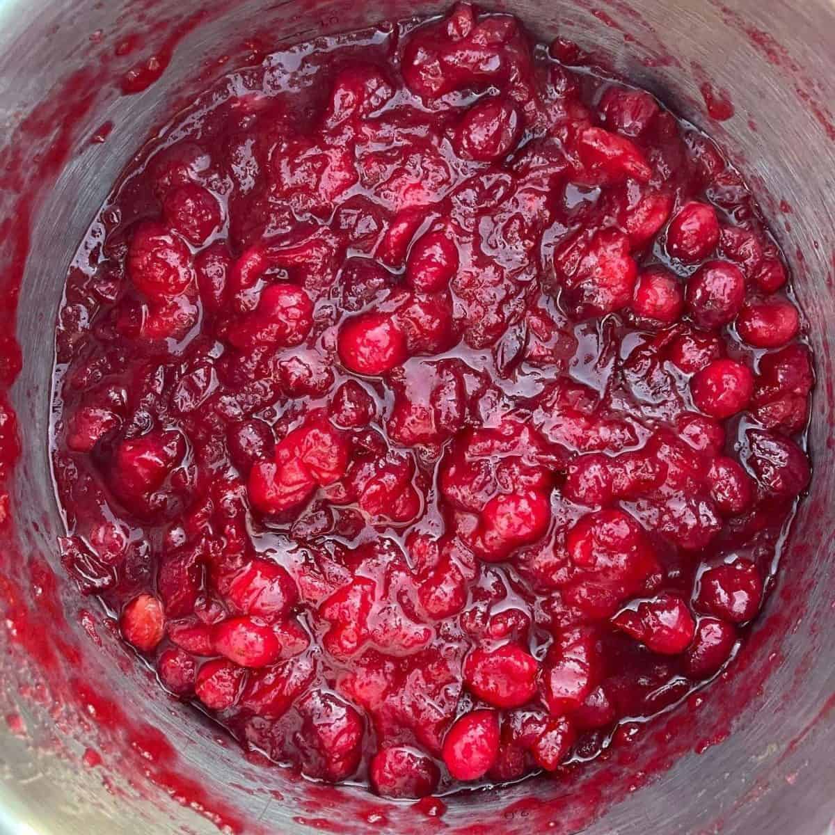 boozy cranberry & orange sauce