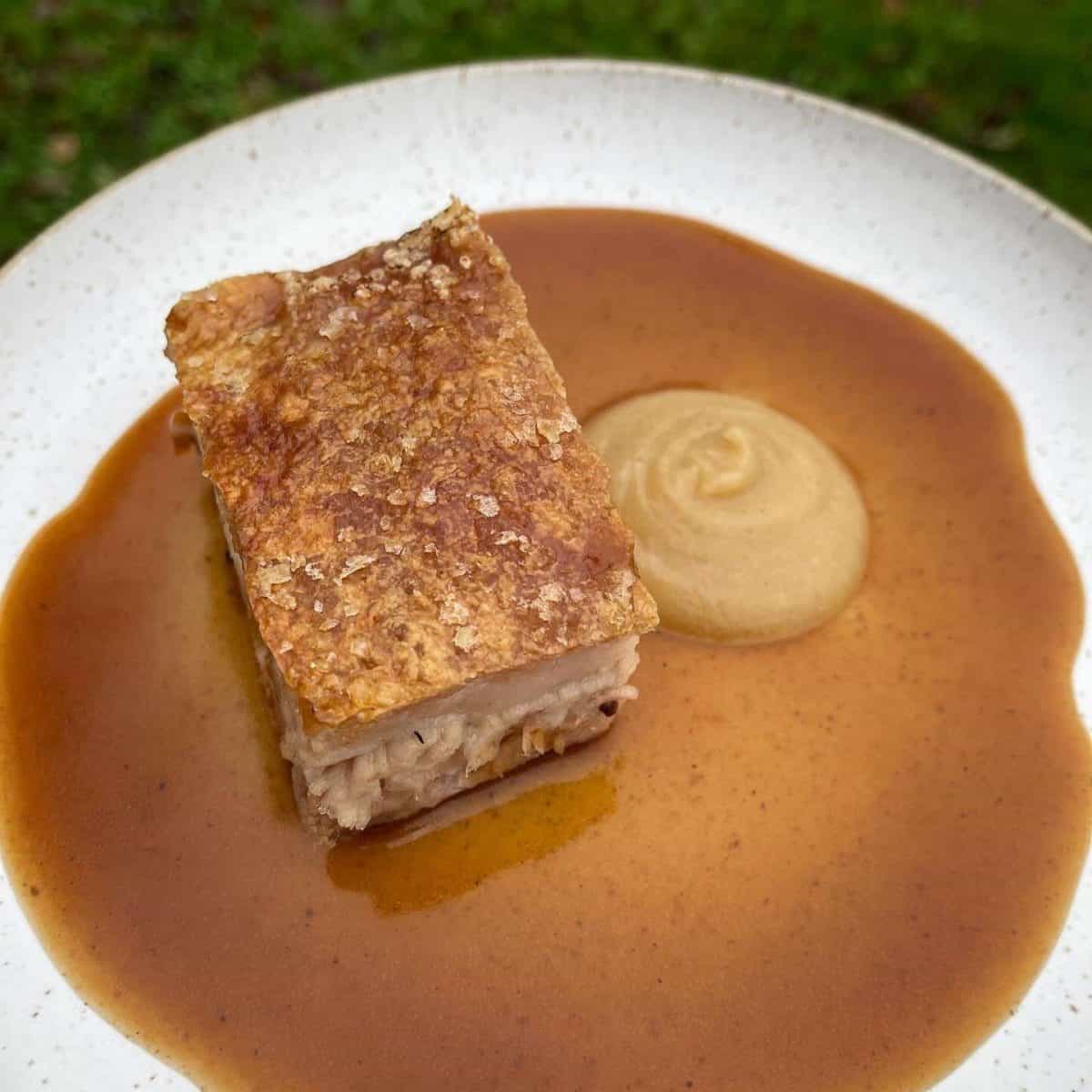 mulled cider roasted pork belly