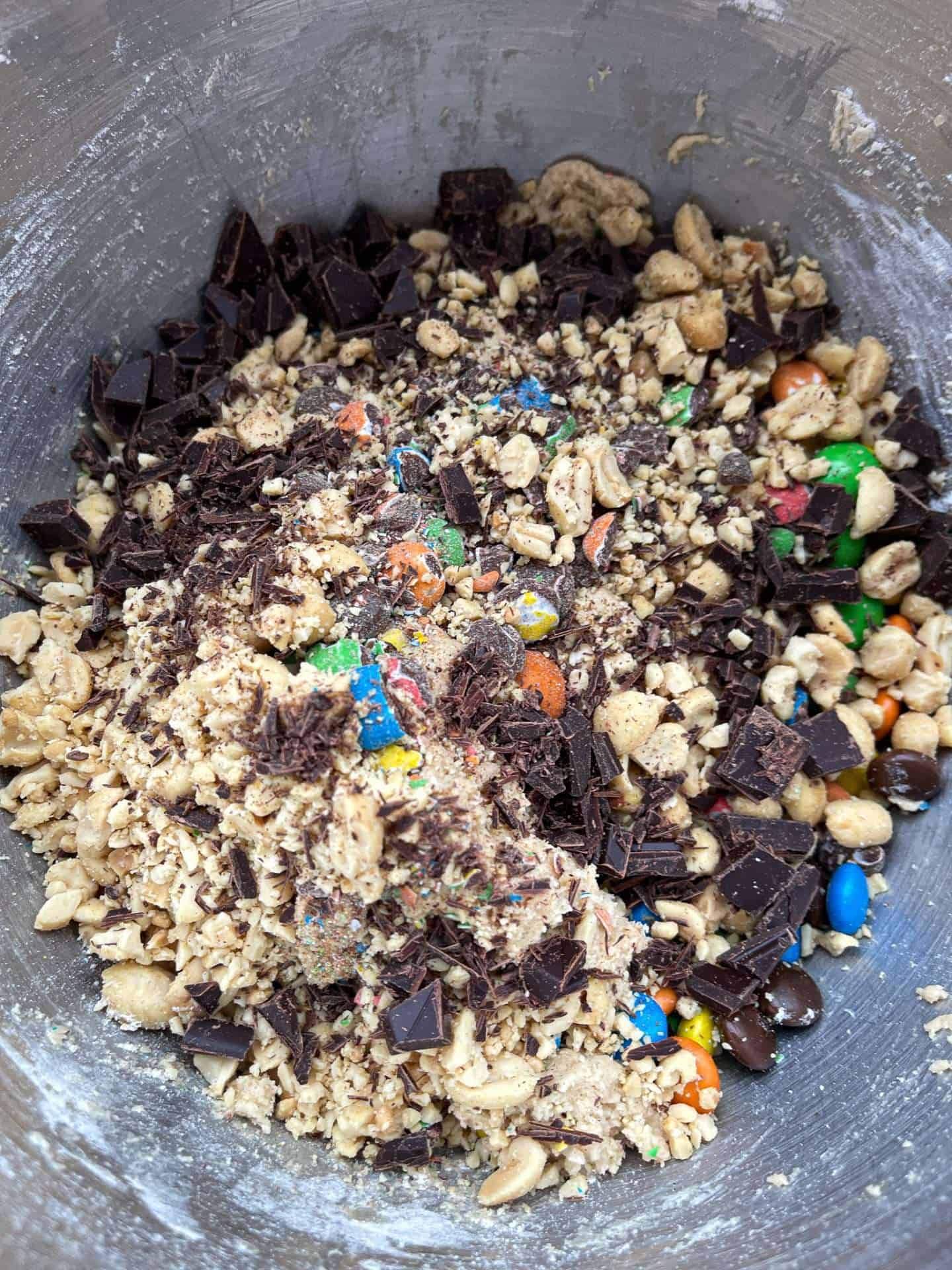 salted peanut m&m cookie dough