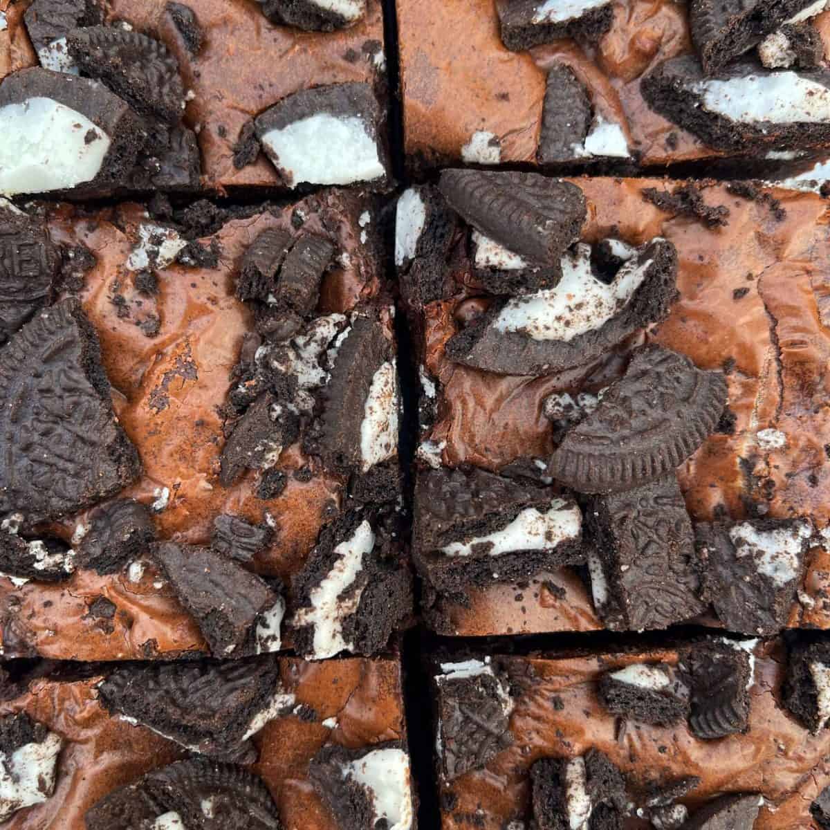 oreo & espresso brown butter brownies