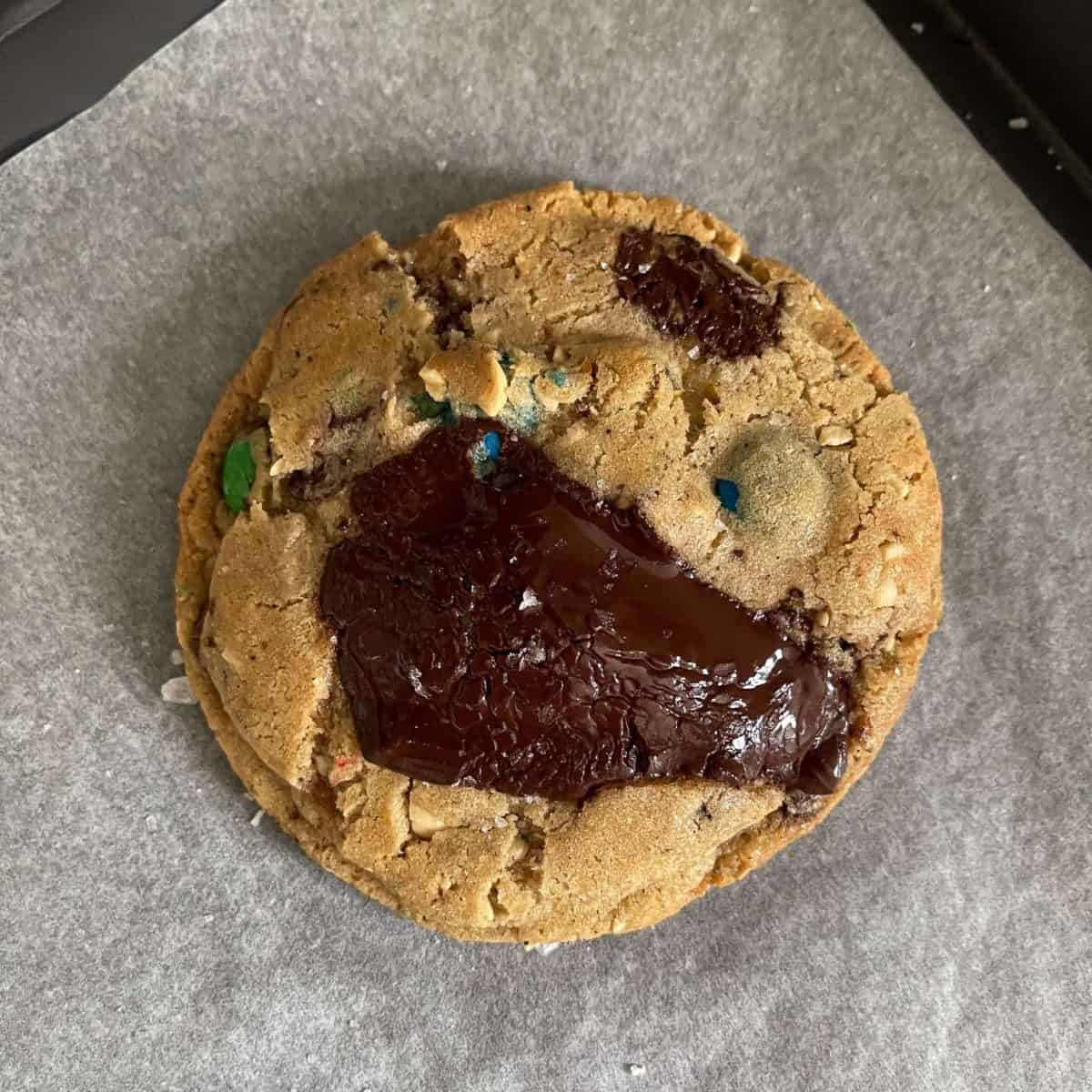 salted peanut m&m cookies