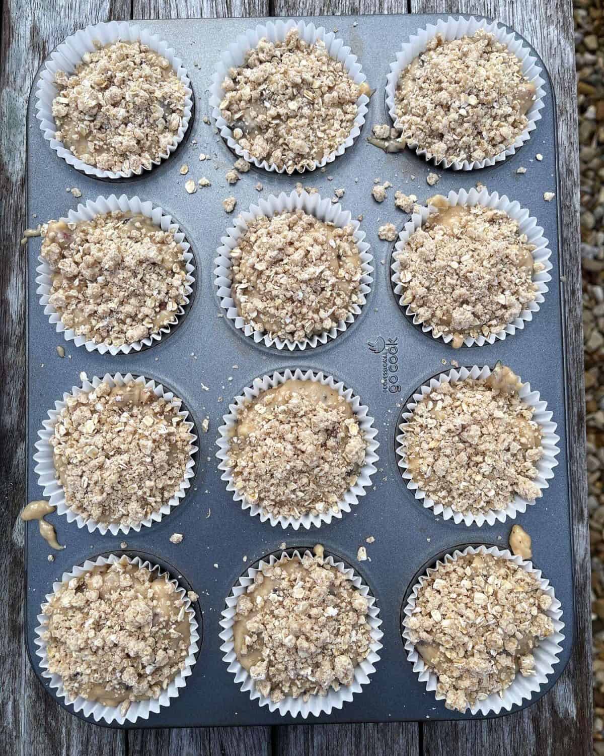 banana streusel muffins