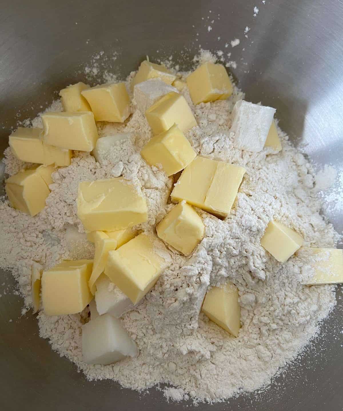 butter & lard in flour