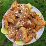 crispy sriracha & peanut chicken wings