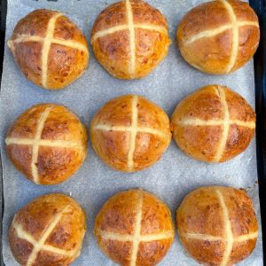 cheese & marmite hot cross buns