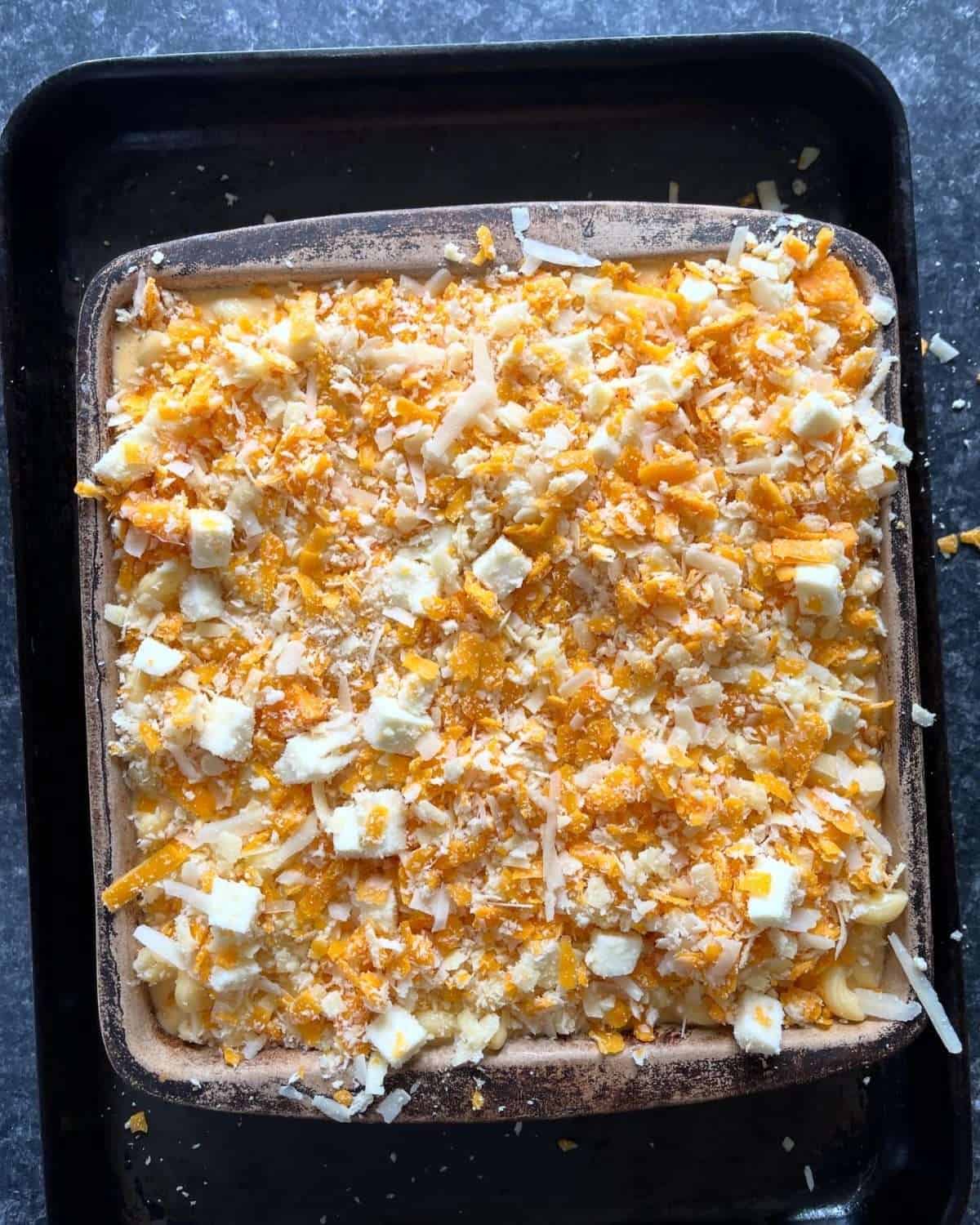 crispy cheese topping