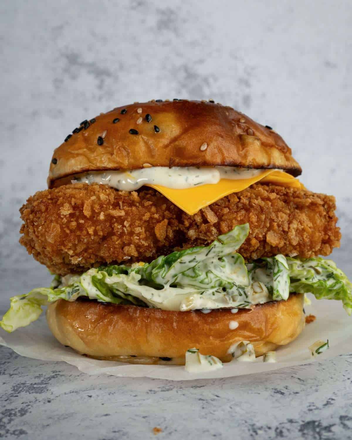 crispy fried cod sandwich