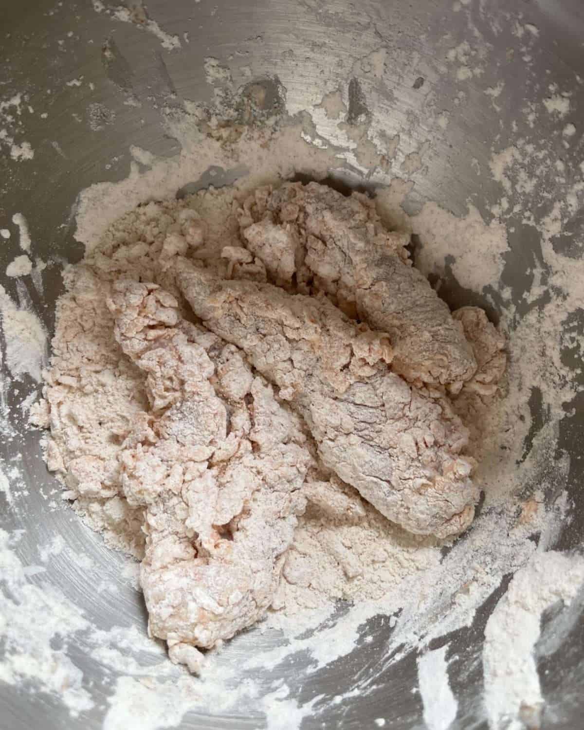 flour dredge for fried chicken