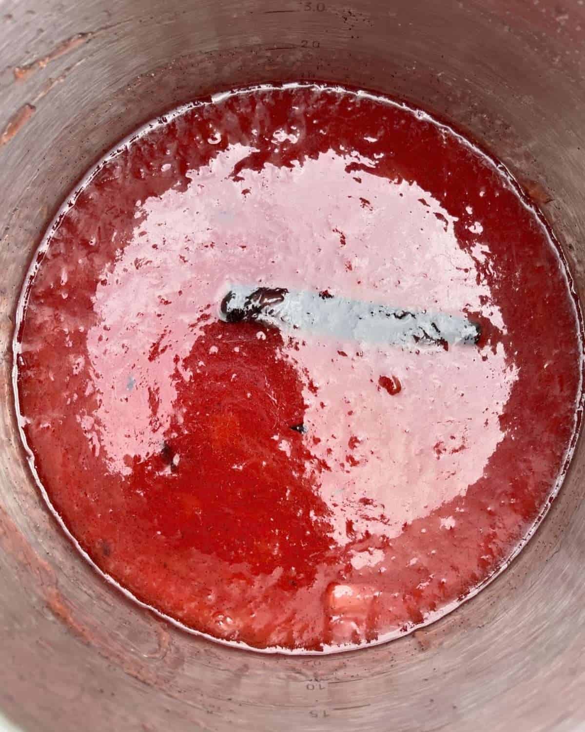 forced rhubarb vanilla bean jam