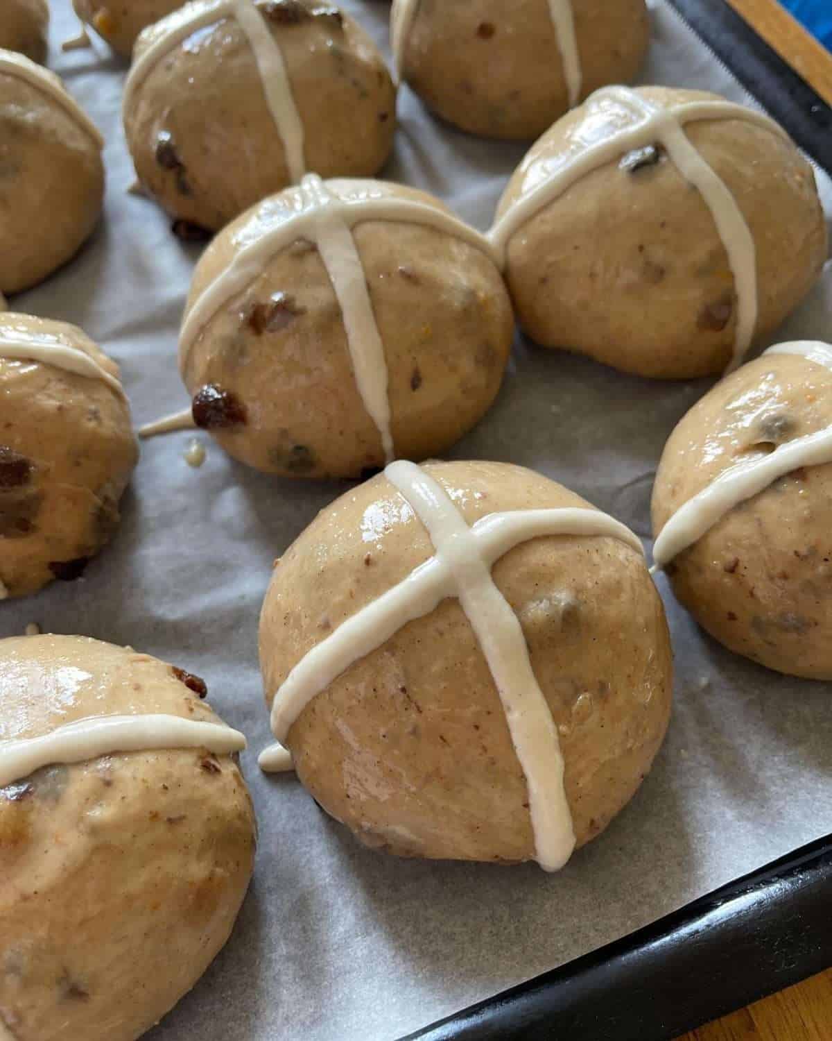 piped crosses