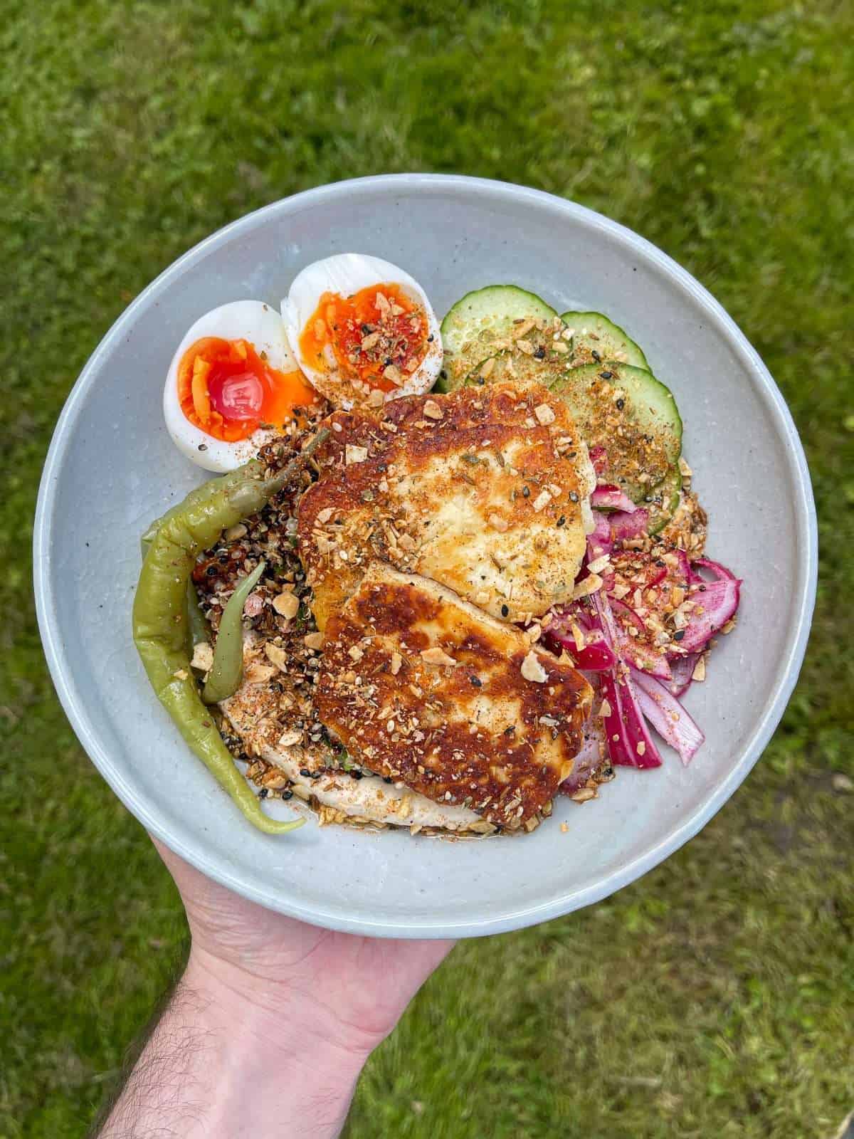 butter bean hummus bowl