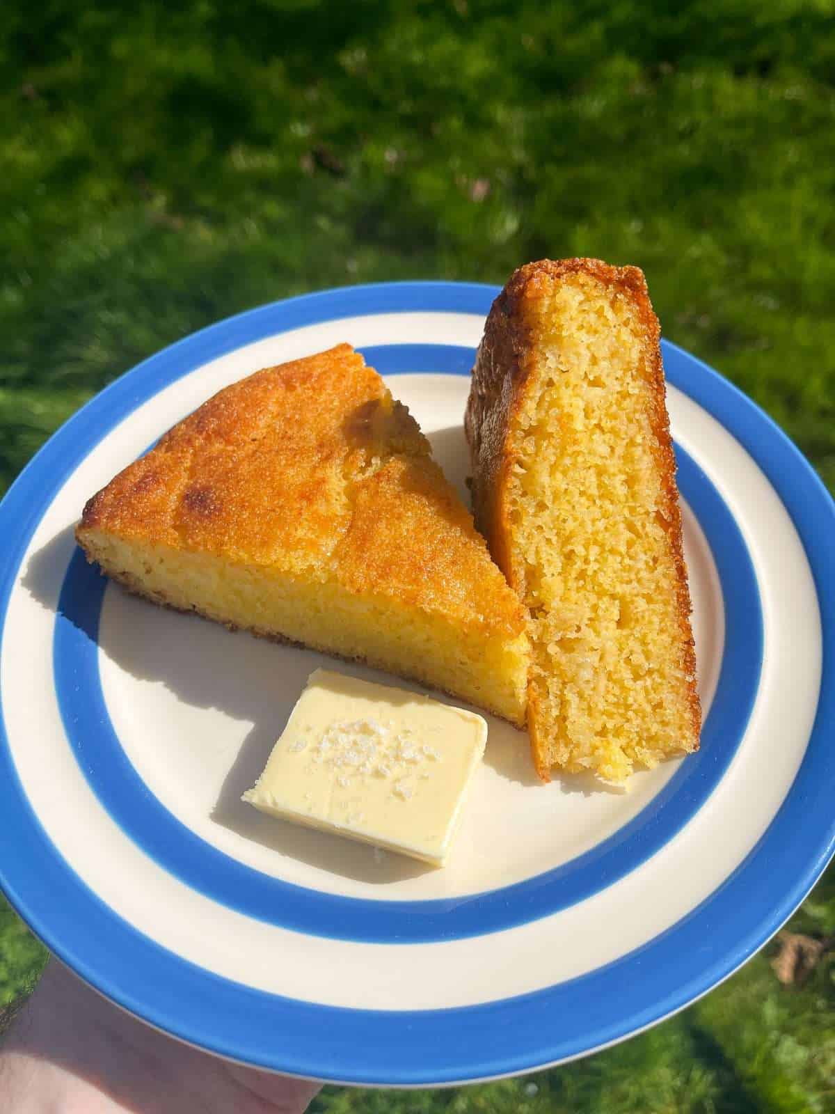 cornbread with salted butter