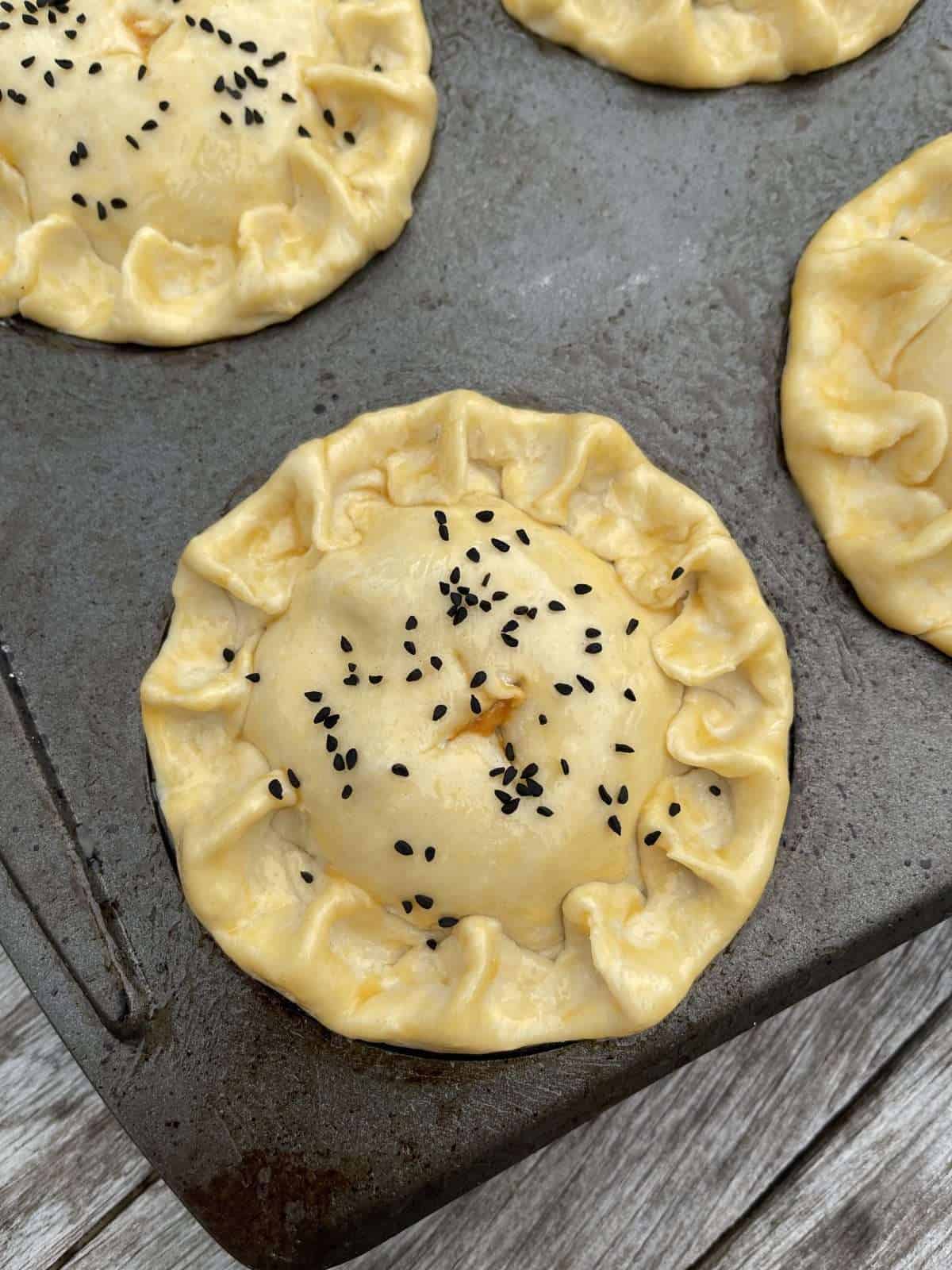 egg washed pies