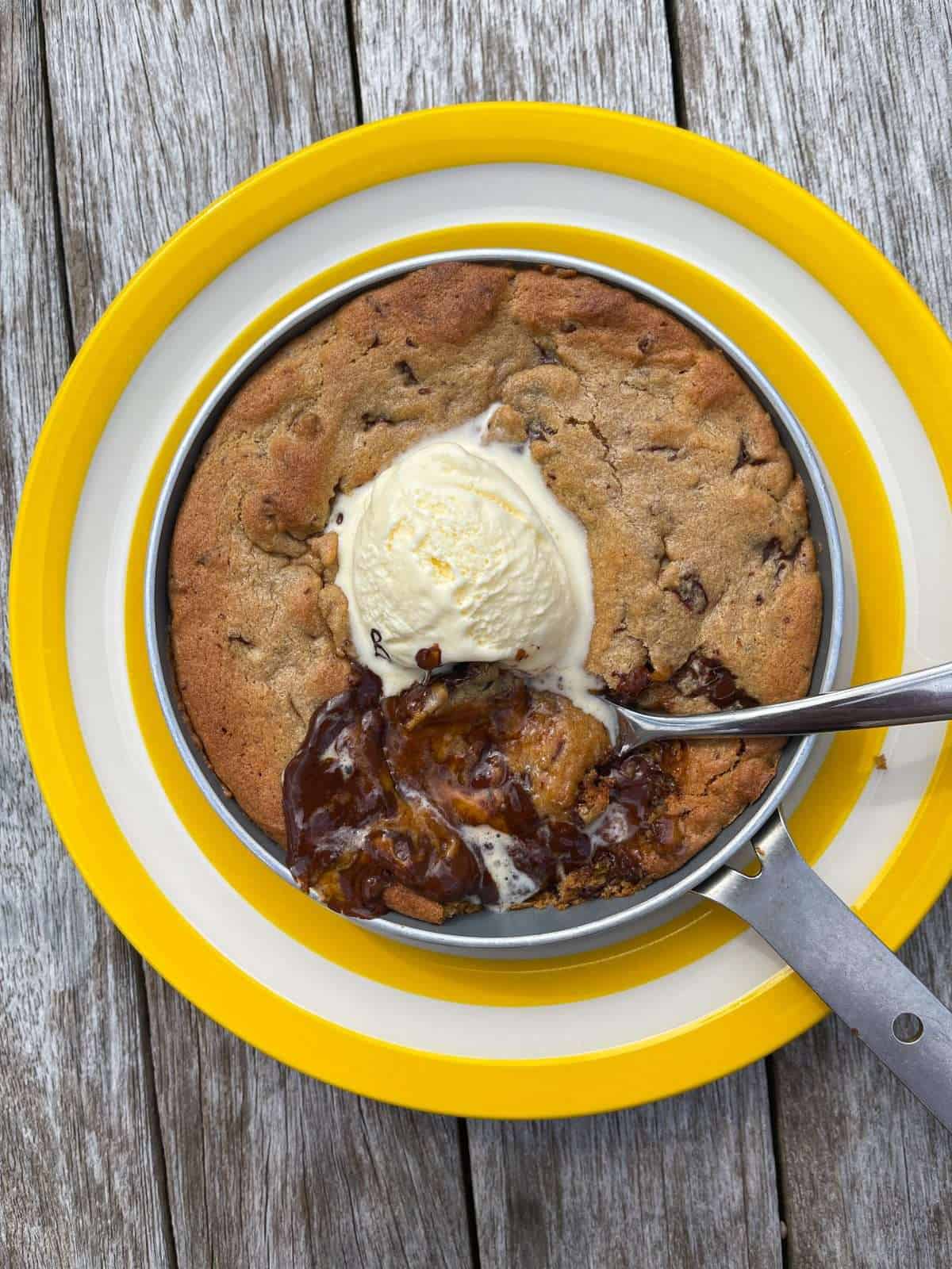 peanut butter cookie dough with miso caramel