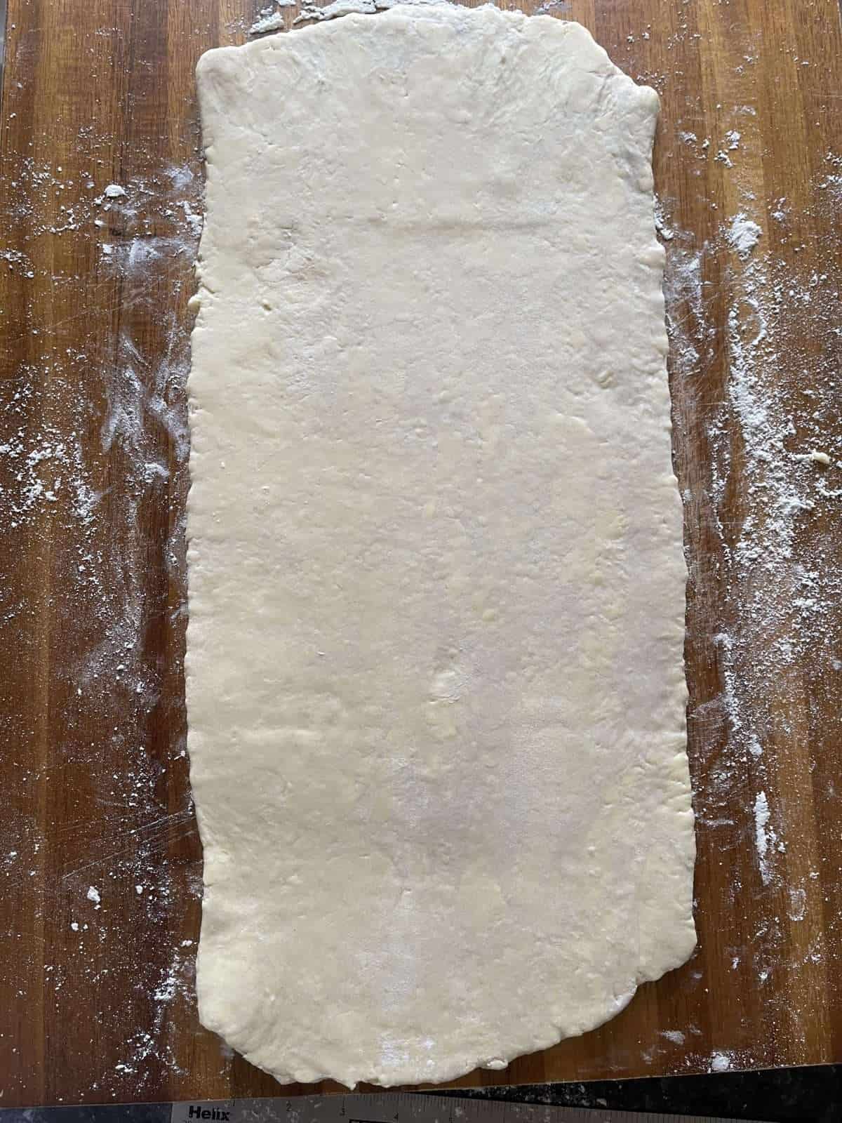 laminating out pastry