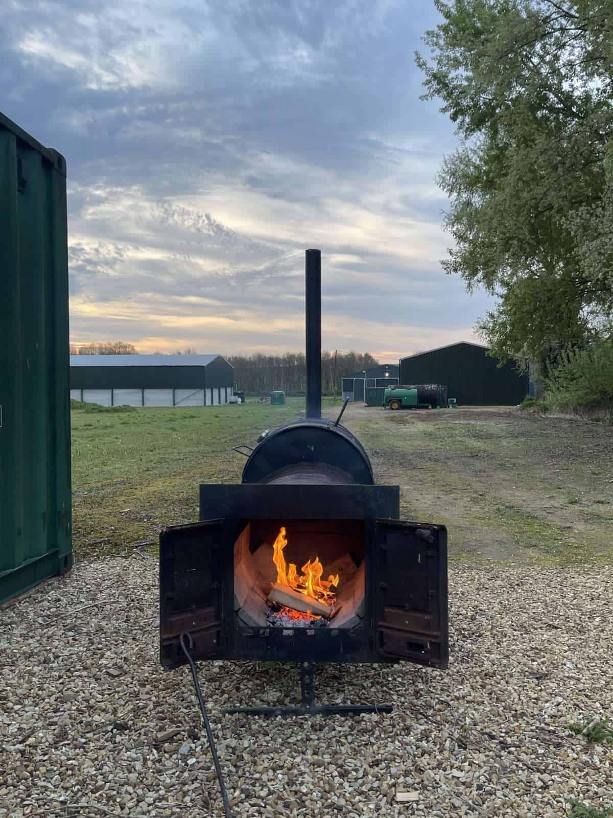 homemade offset smoker