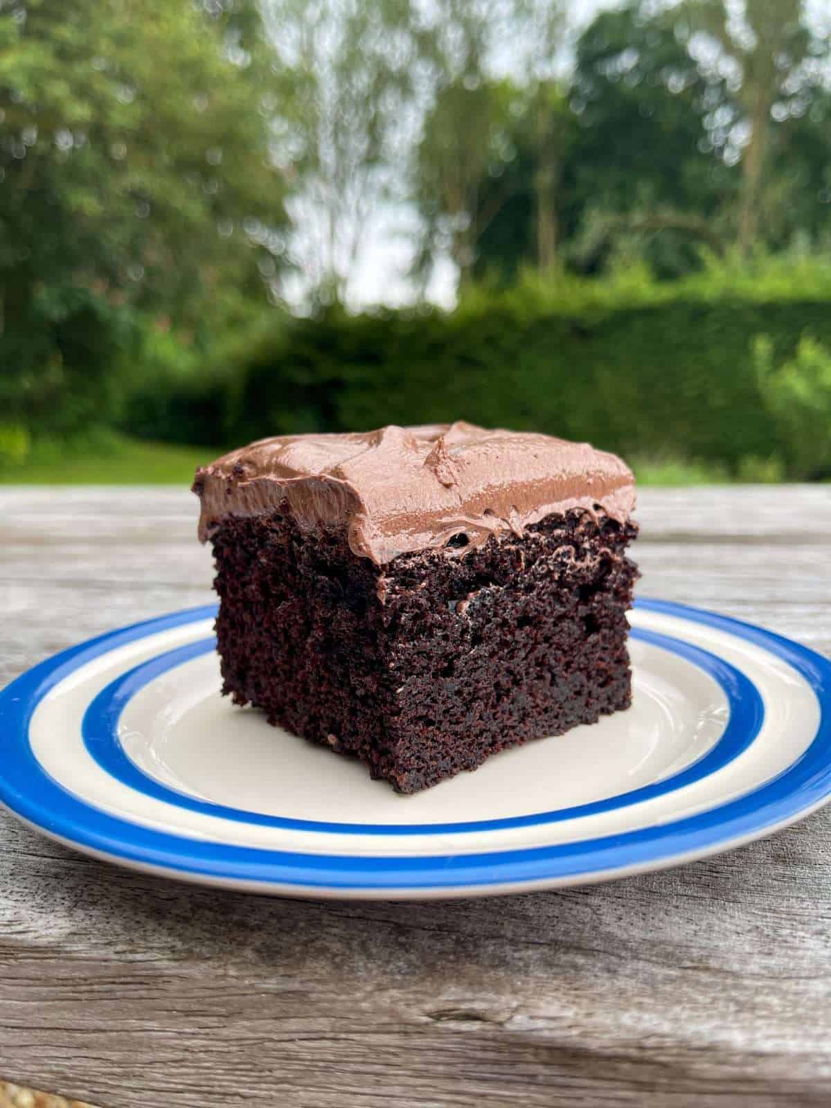 black tahini chocolate sheet cake