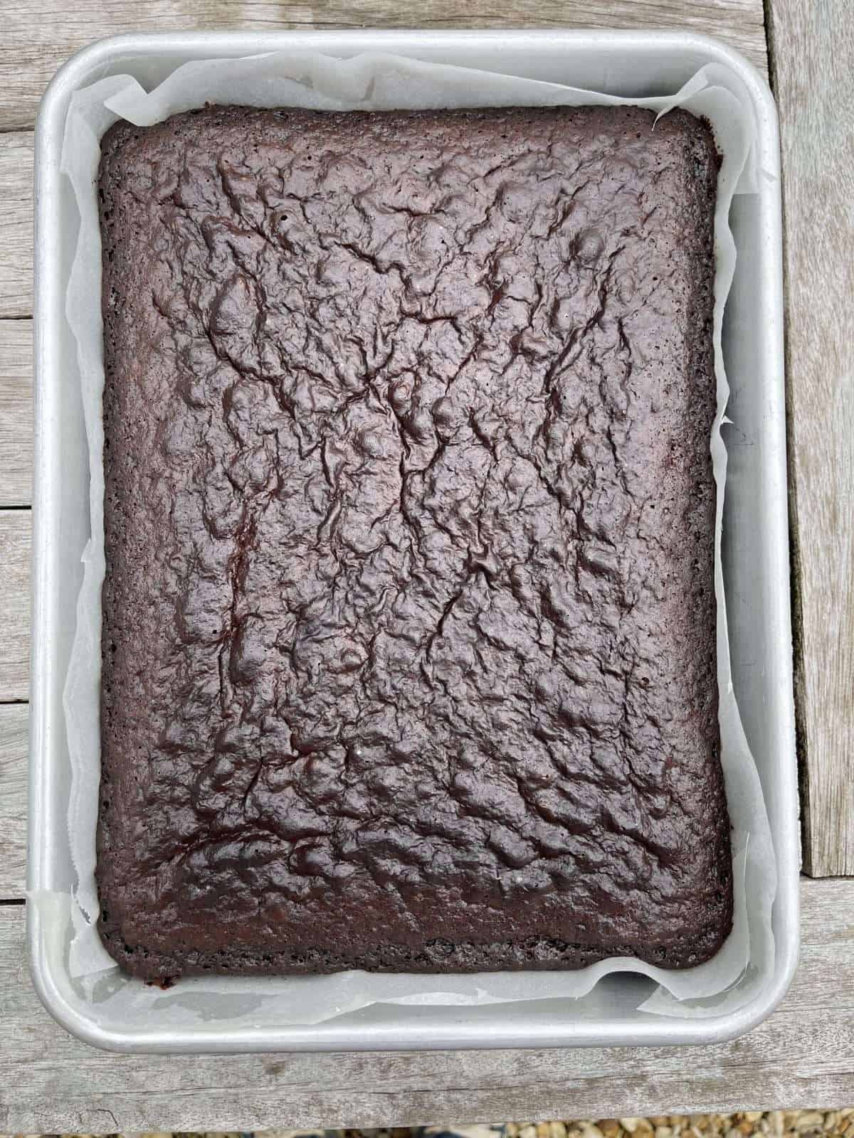 baked chocolate cake