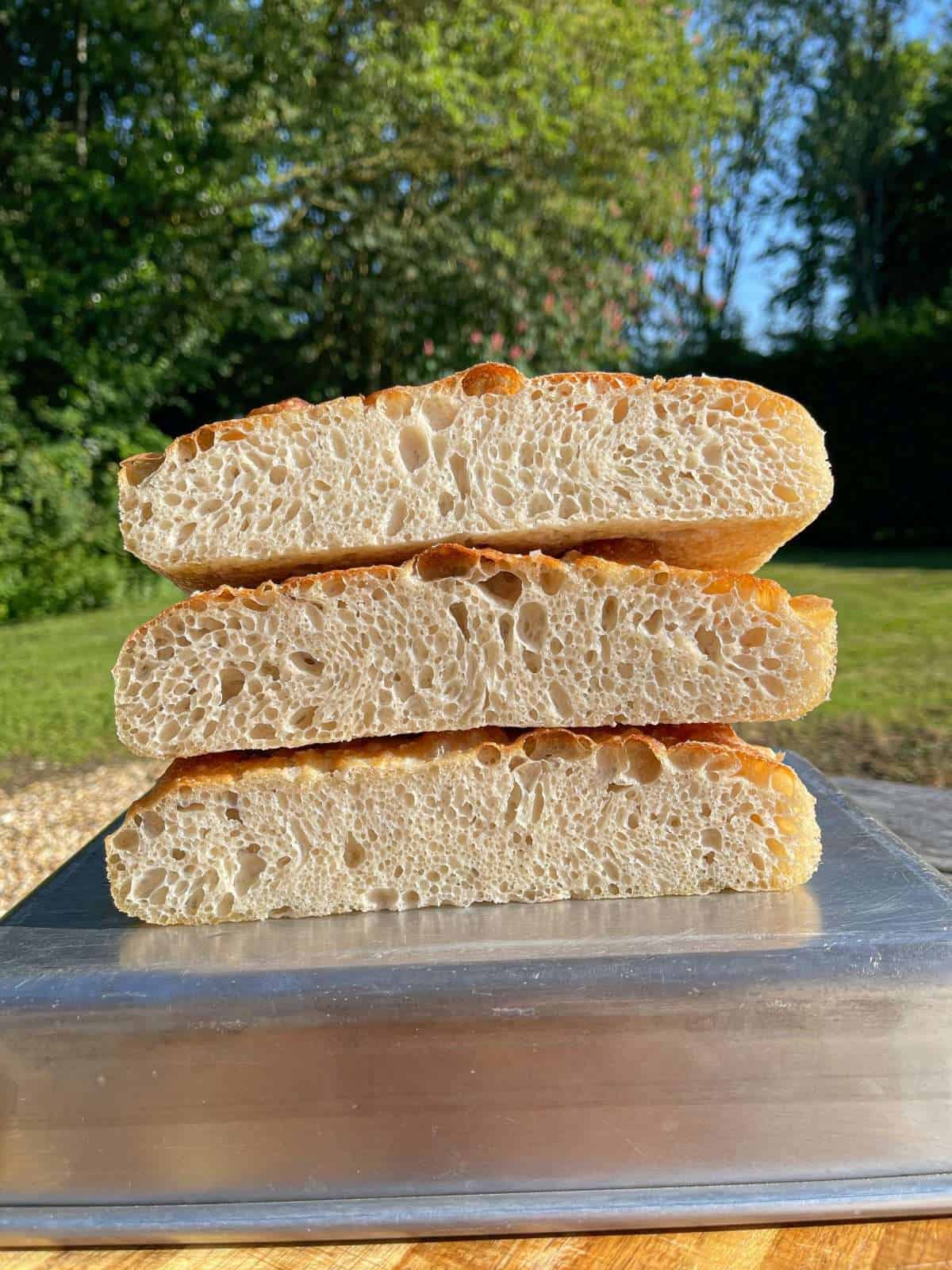 same day focaccia crumb