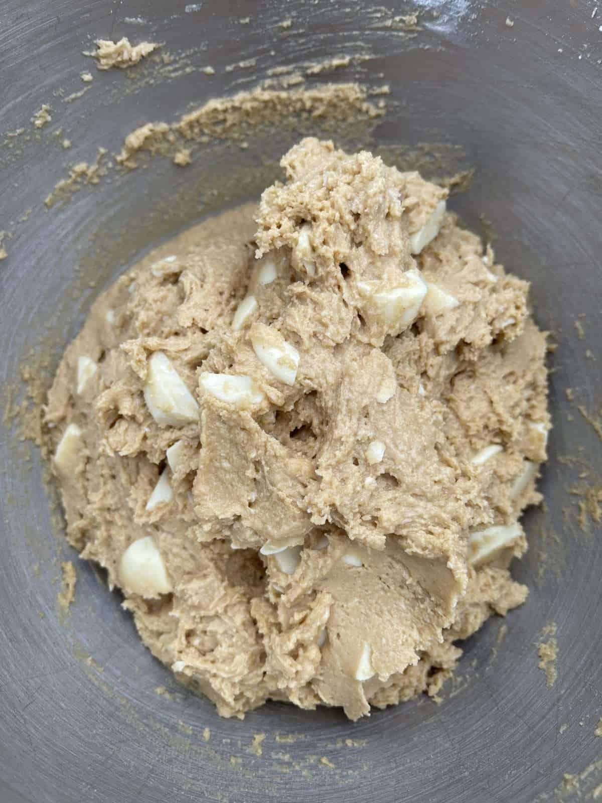 white chocolate almond cookie dough