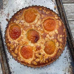 apricot & almond frangipane tart
