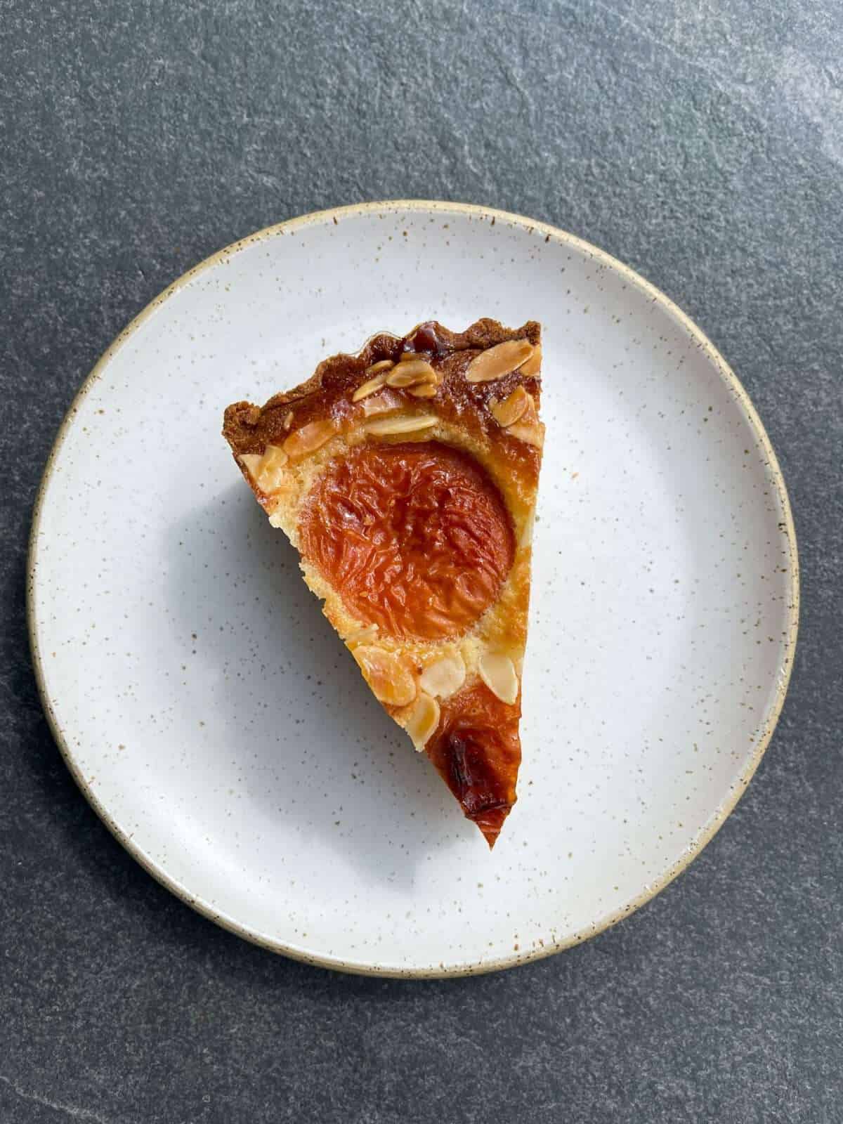 slice of frangipane tart