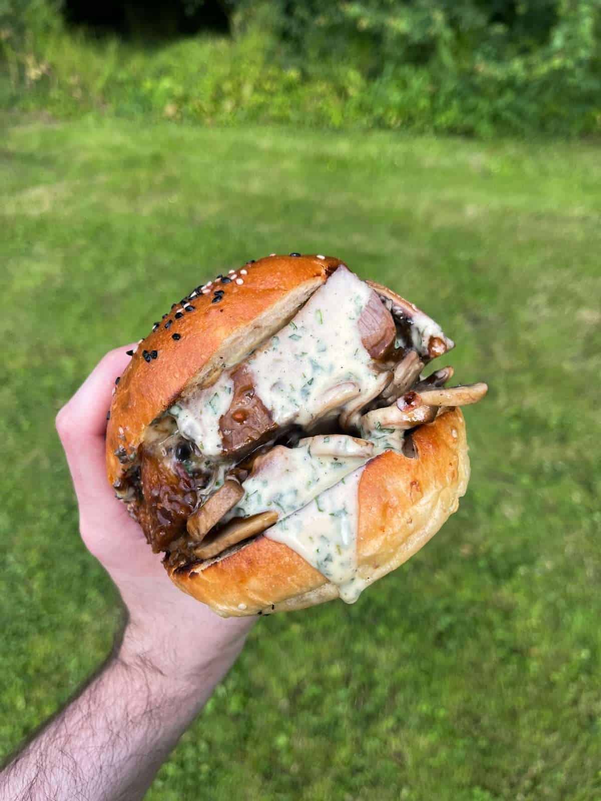leftover beef wellington sandwich