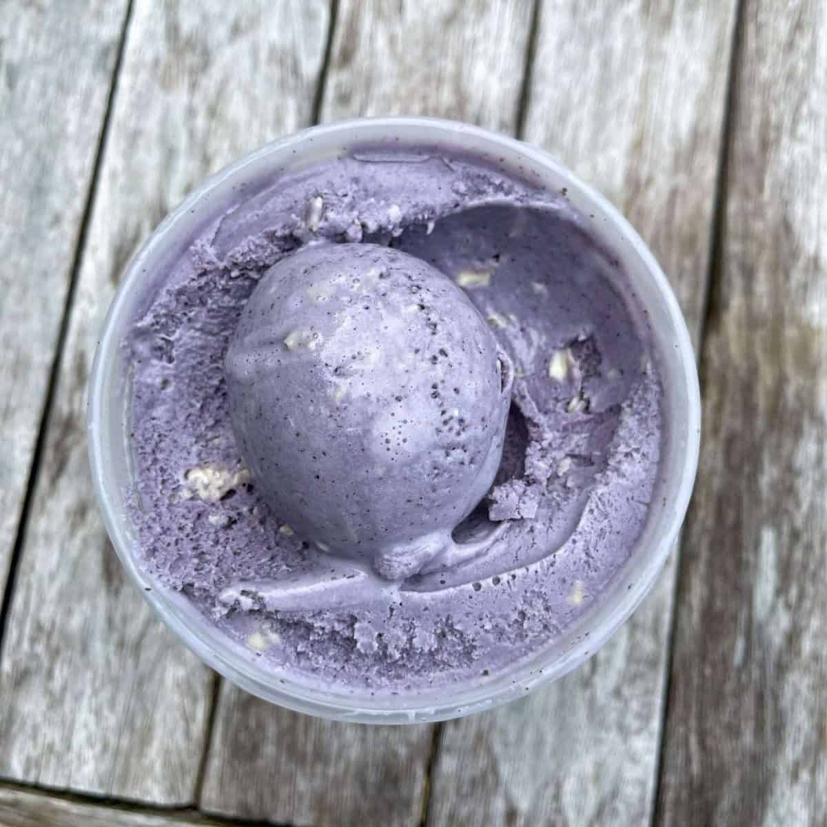blueberry & white chocolate stracciatella ice cream