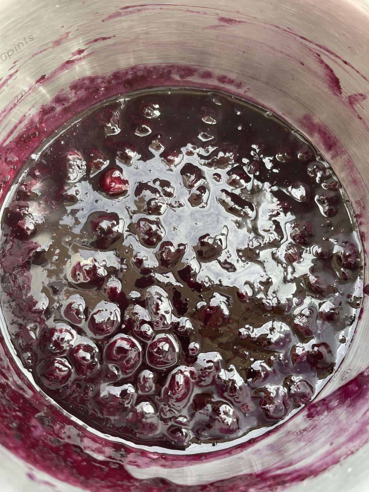cooked blueberries