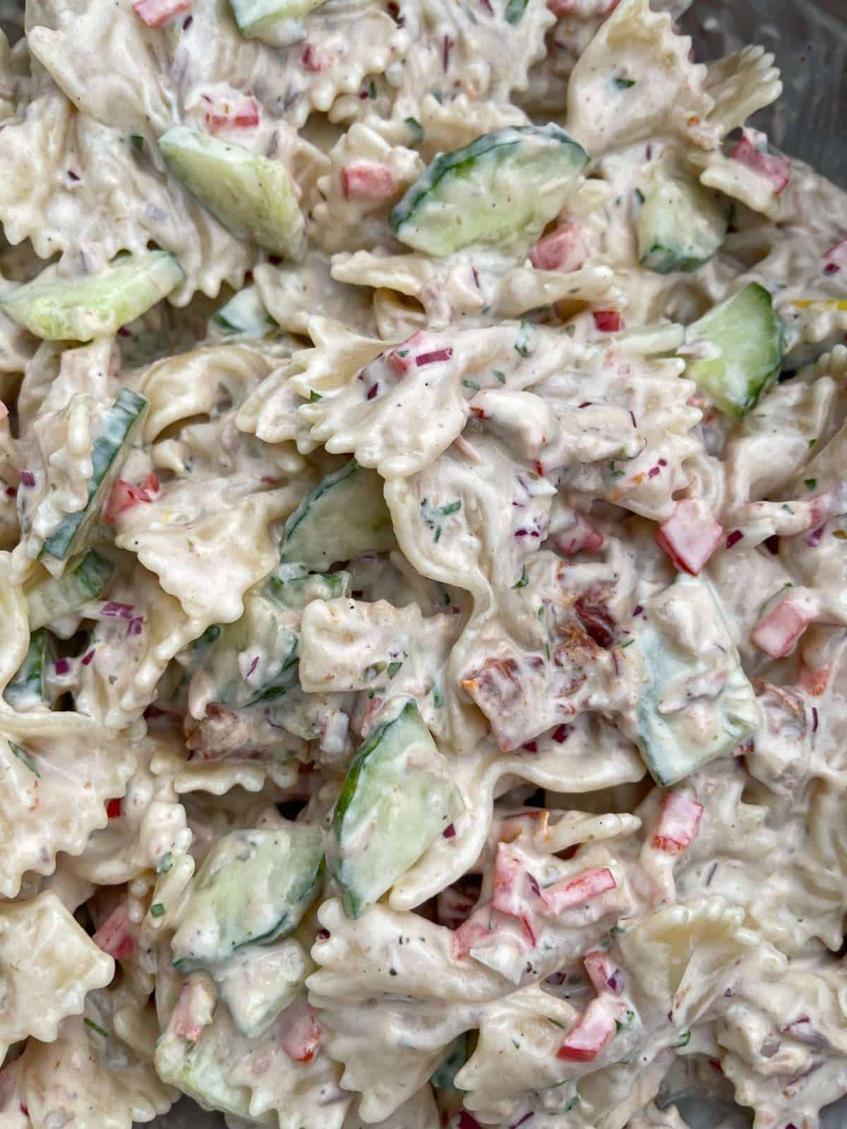 tuna salad close up
