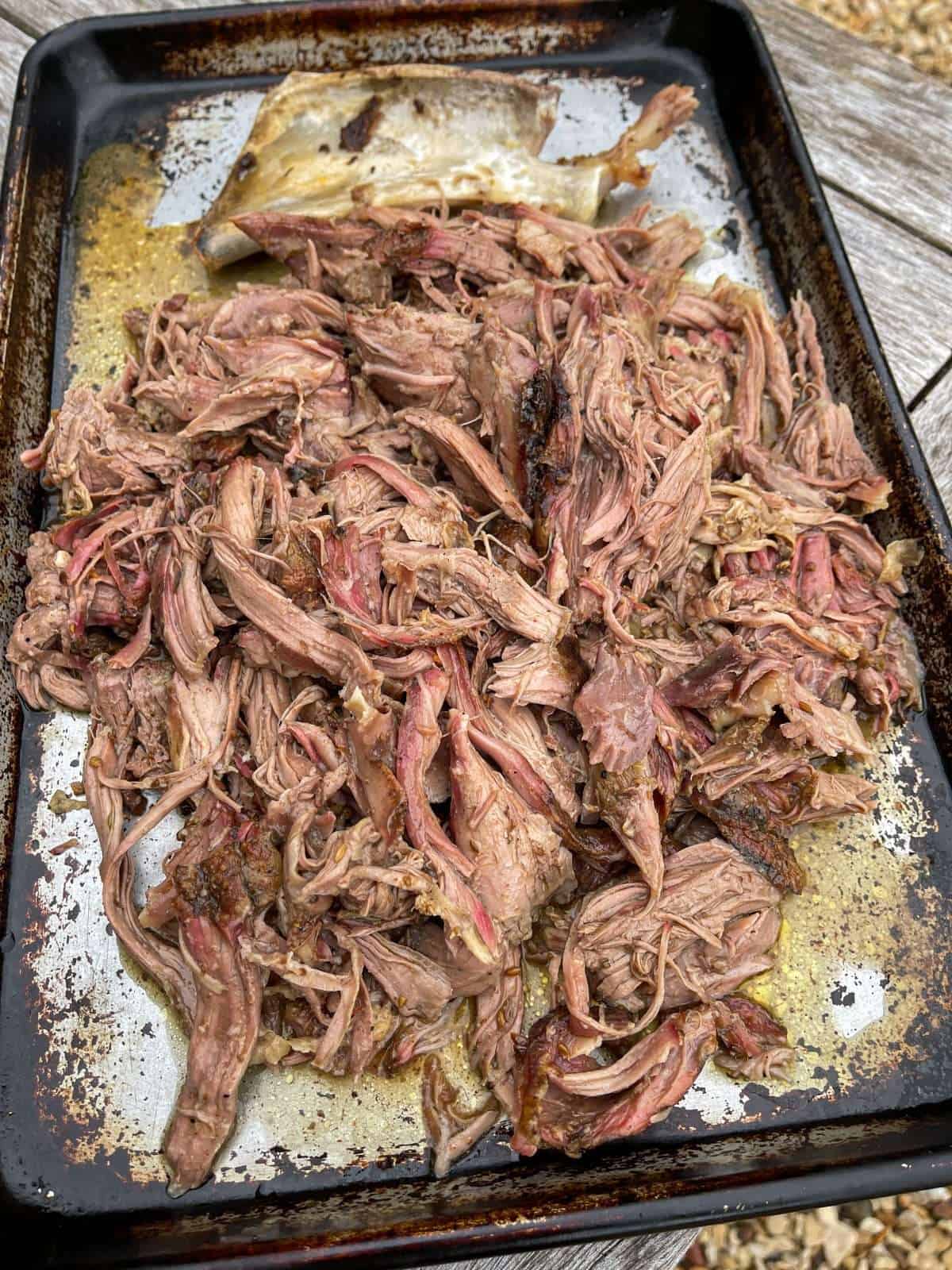 smoked pulled lamb shawarma