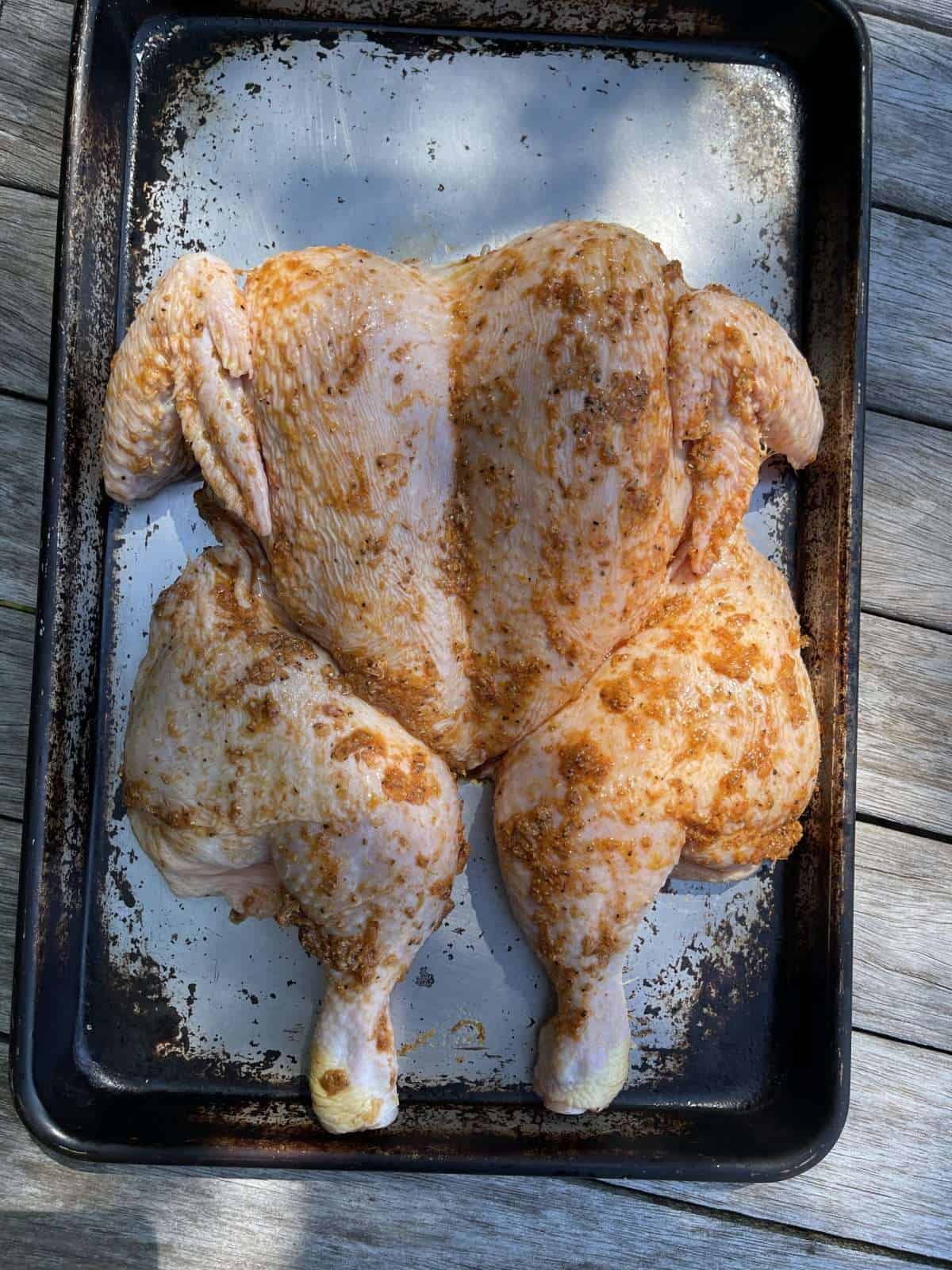 marinated butterflied chicken