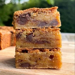 double brown butter chocolate chip blondies