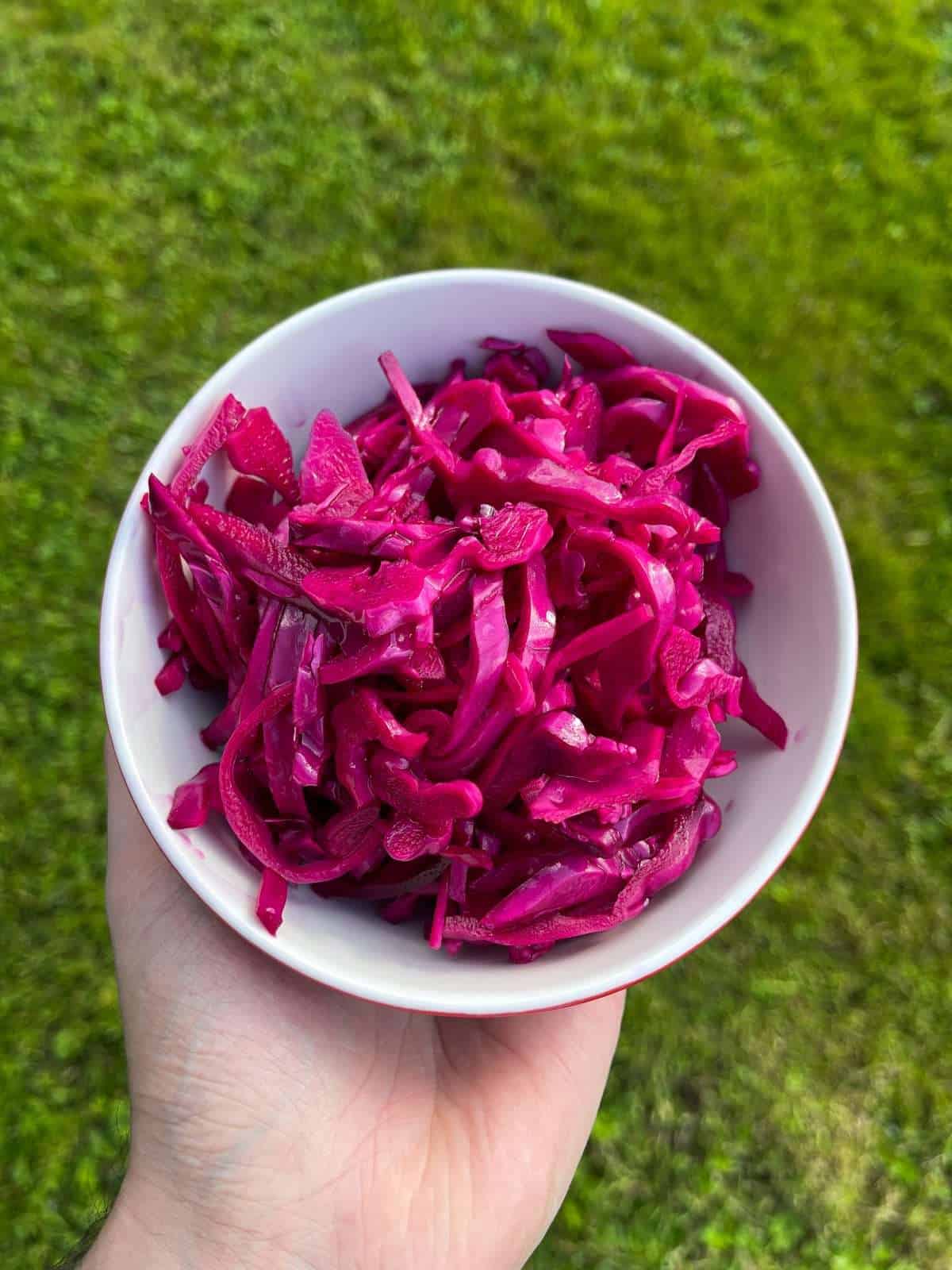 sweet pickled red cabbage