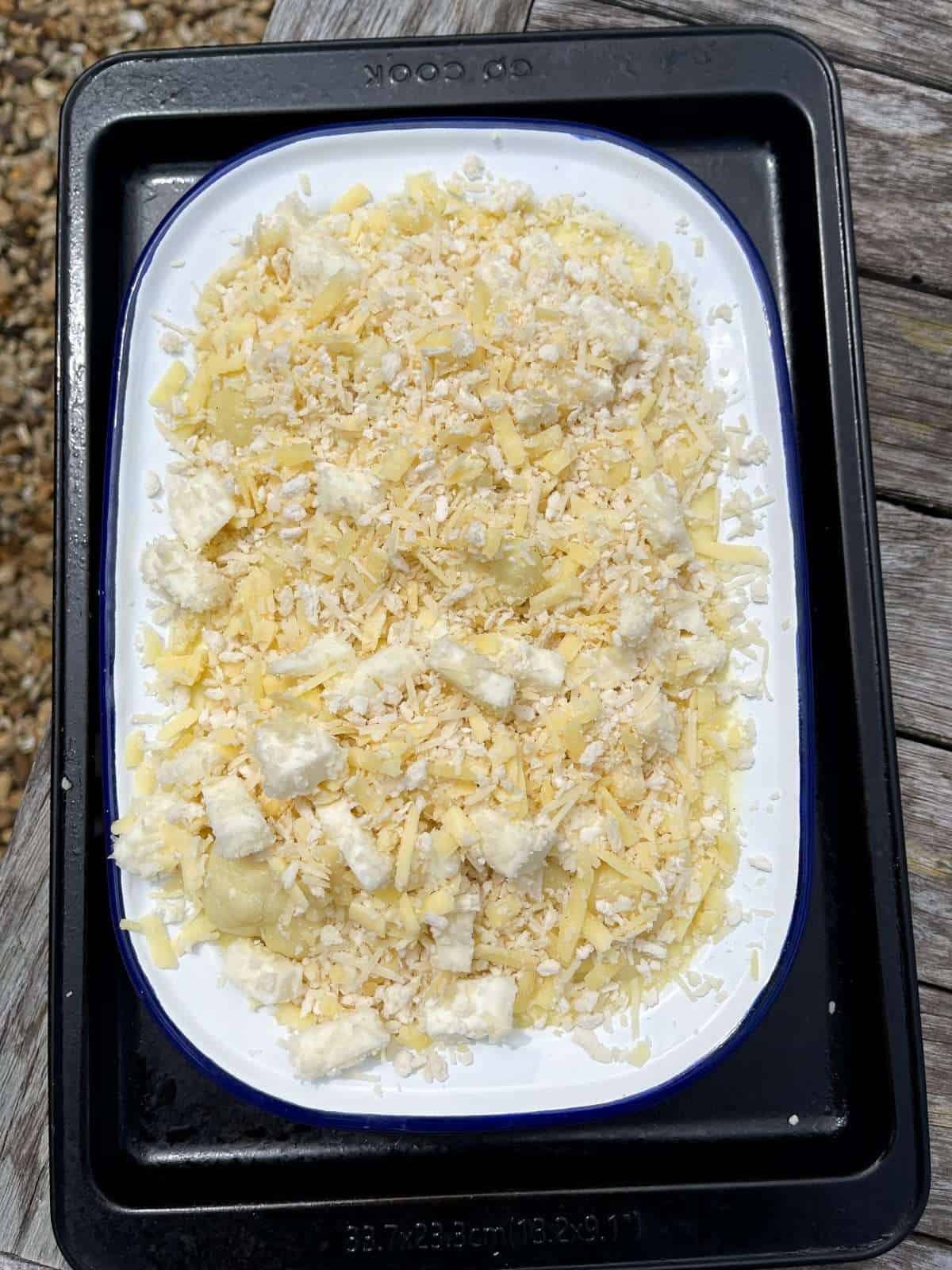 assembled cauli cheese