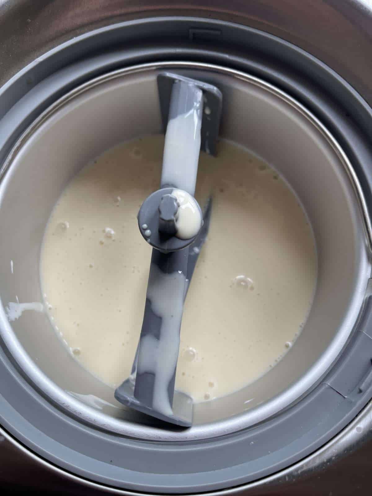 custard in ice cream machine
