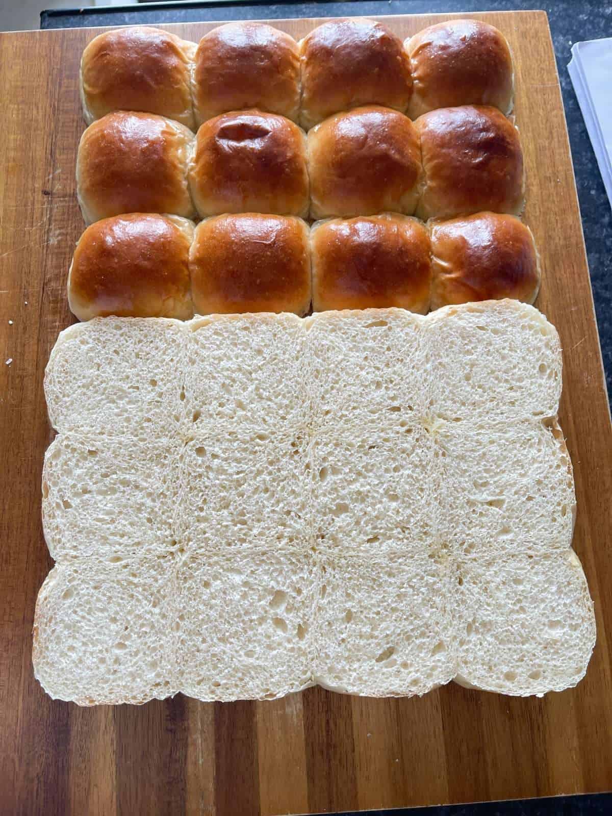 slab of dinner rolls