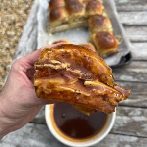 gravy dipped roast beef sliders