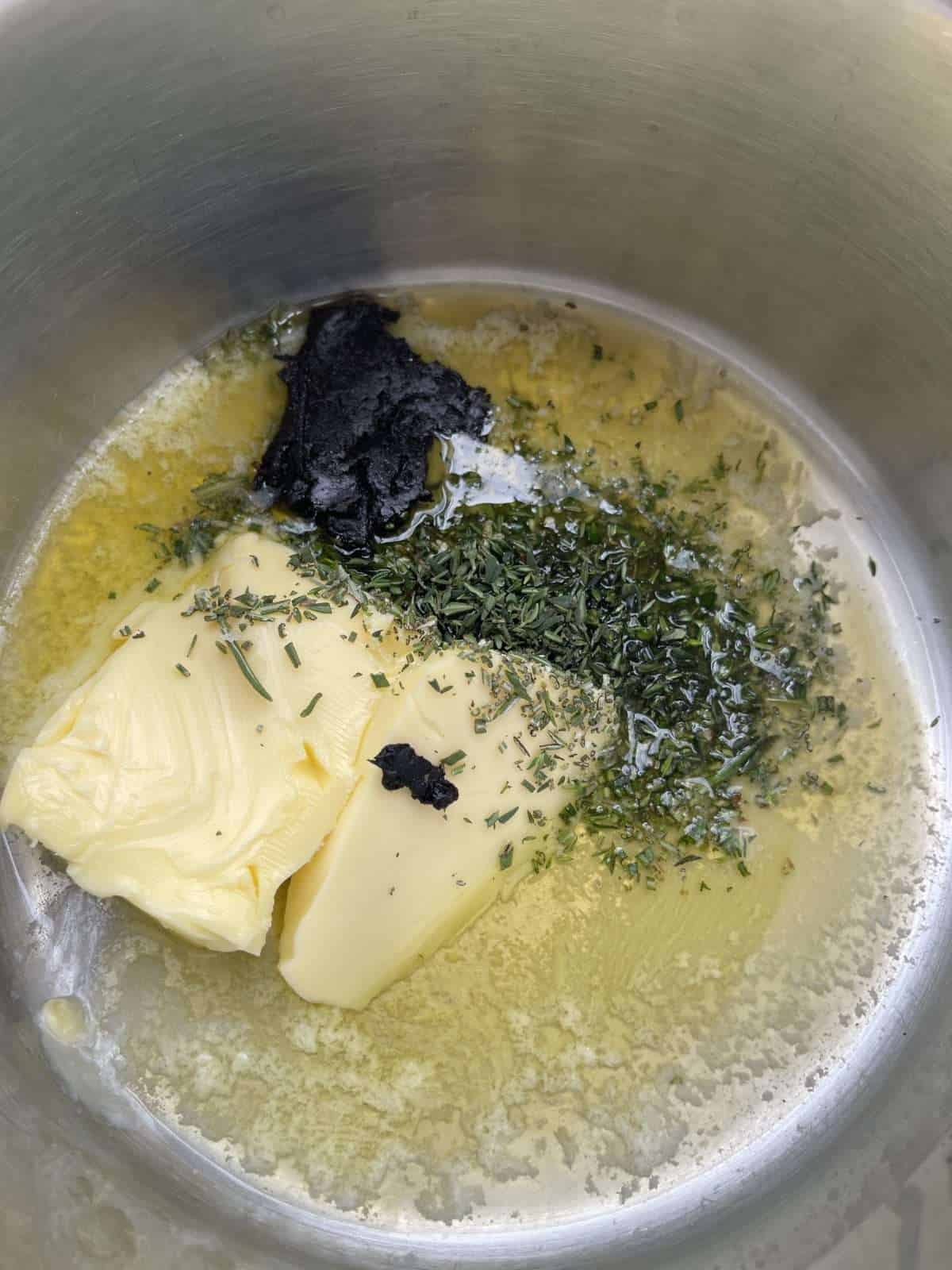 black garlic & herb butter